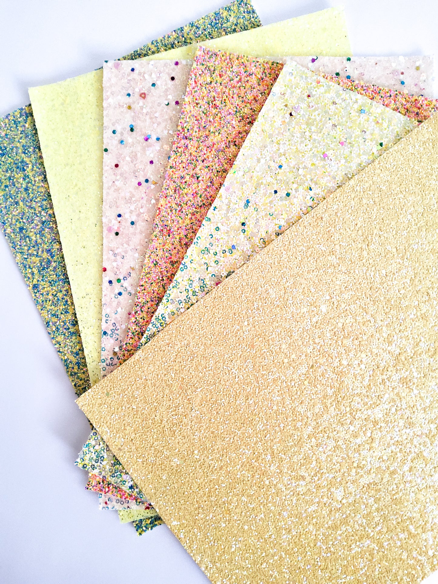 Shades of Yellow Chunky Glitter Set
