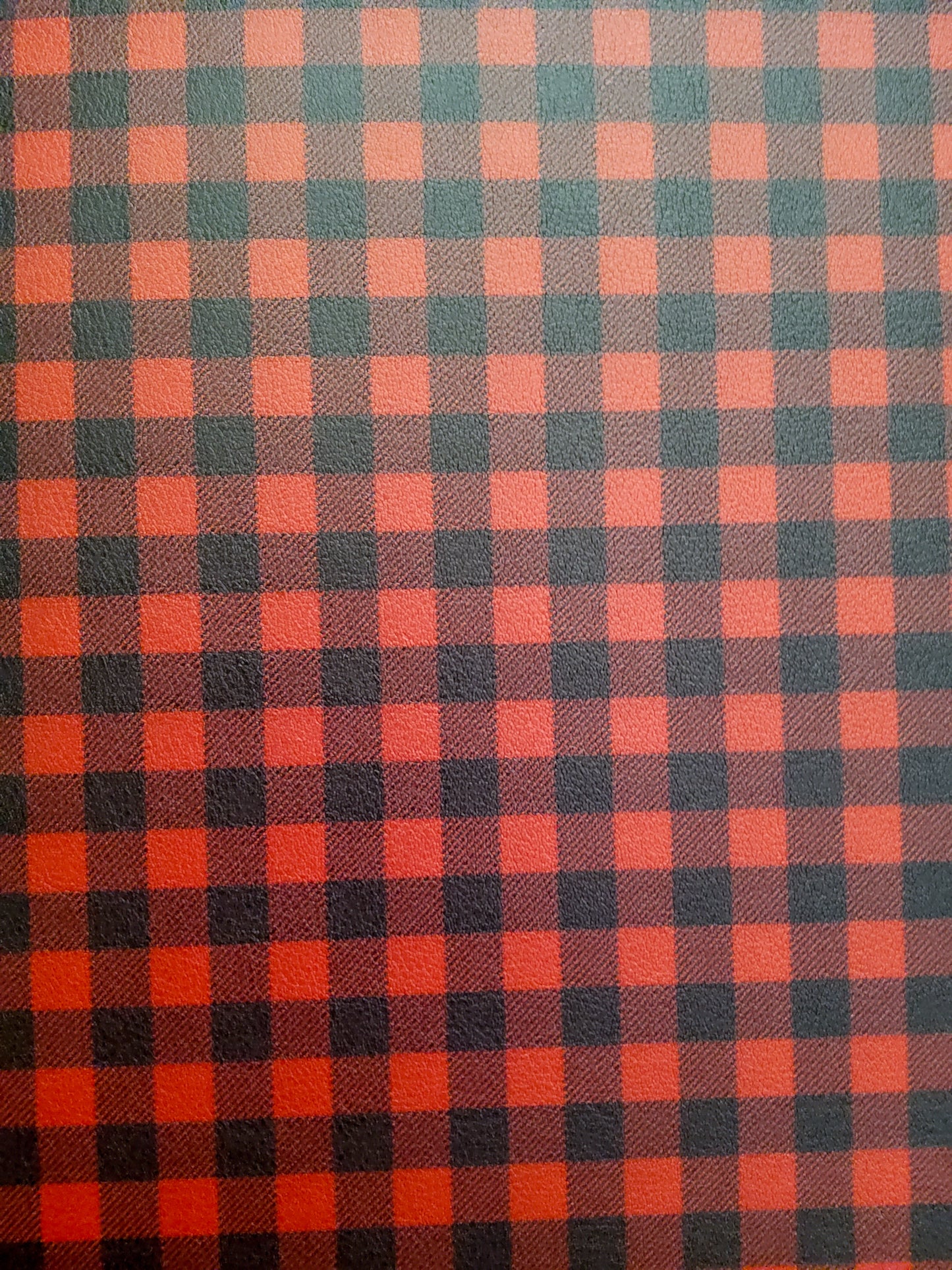 Red Buffalo Plaid 9x12 faux leather sheet