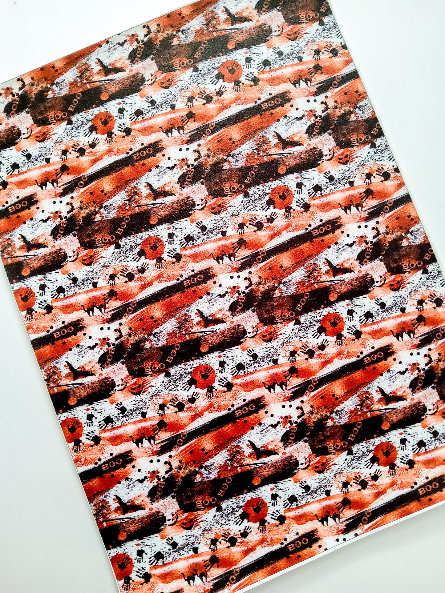 Halloween Brushstrokes 9x12 faux leather sheet