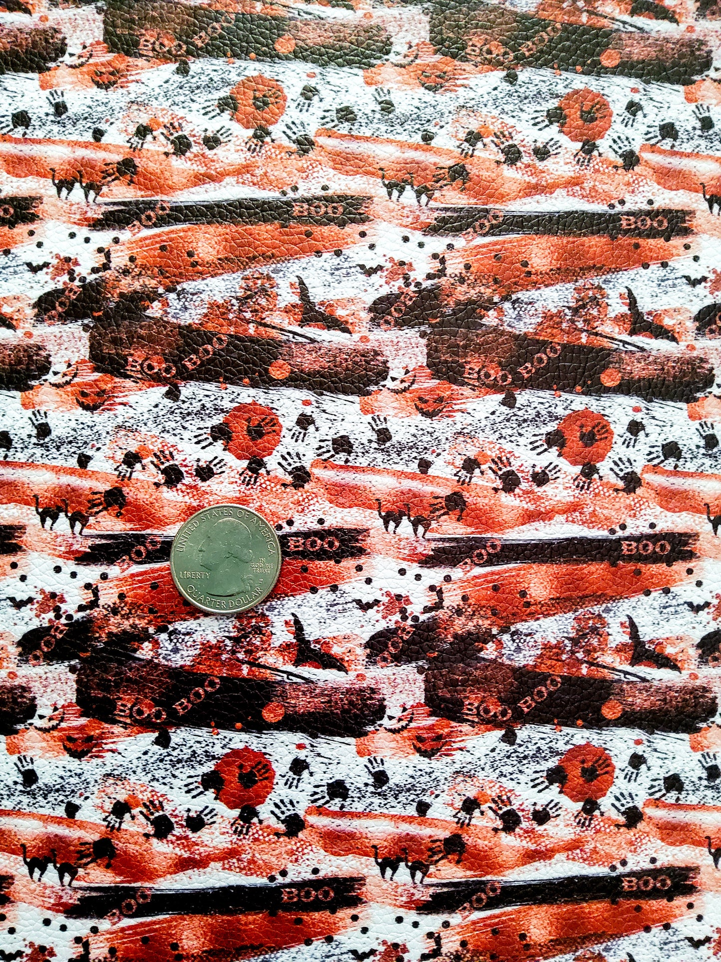 Halloween Brushstrokes 9x12 faux leather sheet