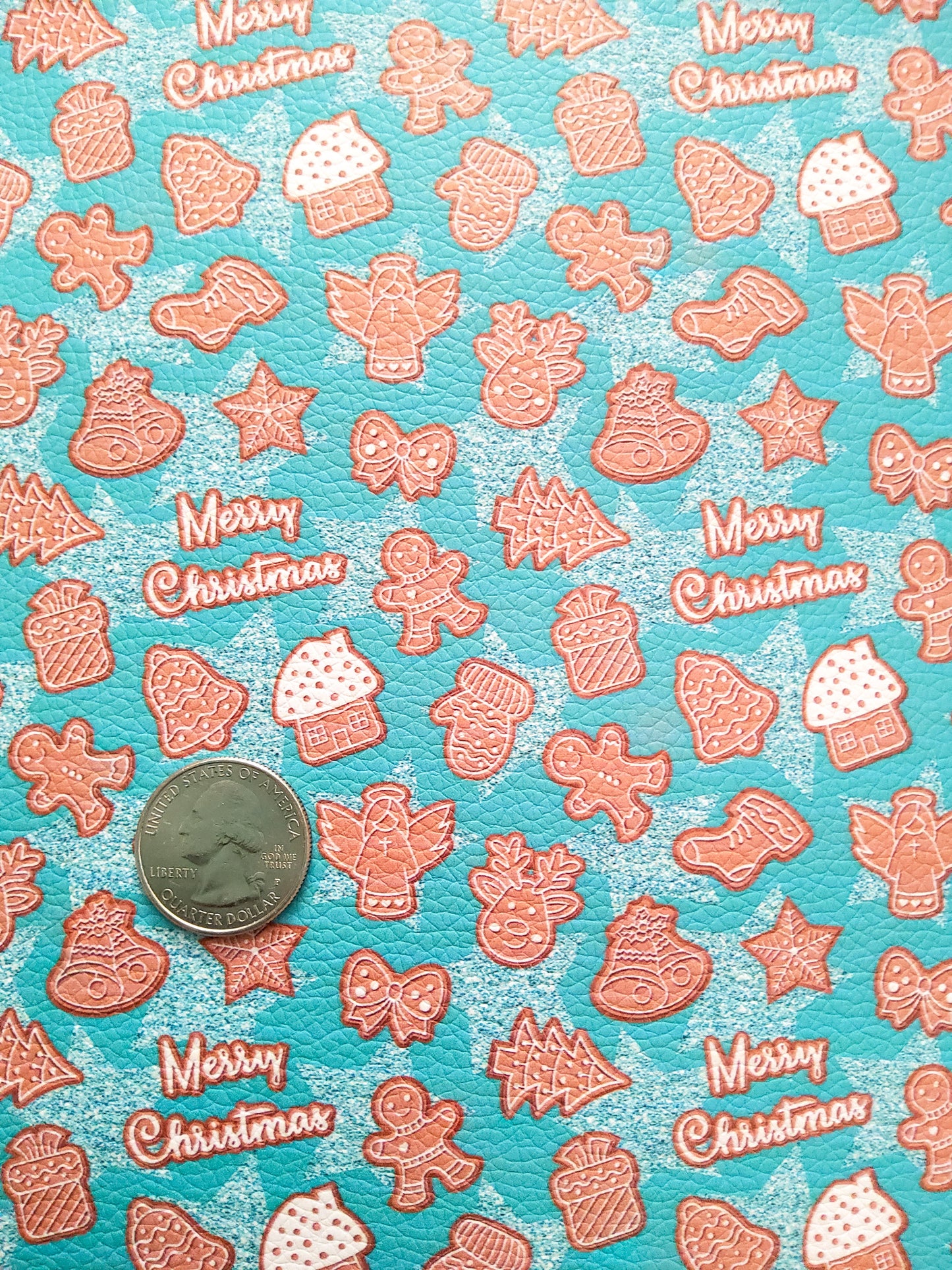 Christmas Cookies 9x12 faux leather sheet
