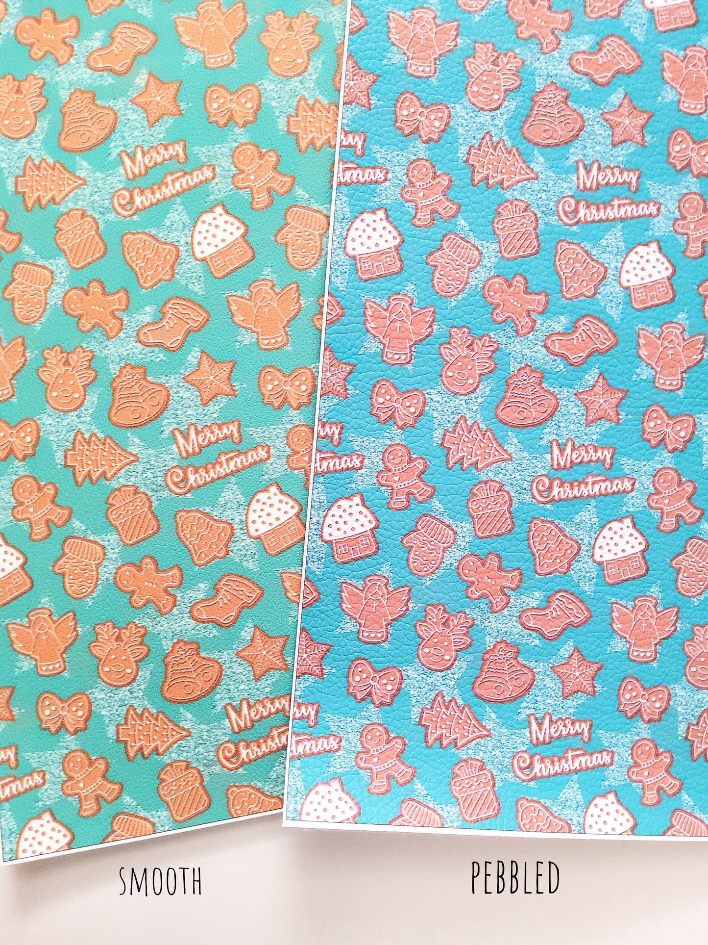 Christmas Cookies 9x12 faux leather sheet