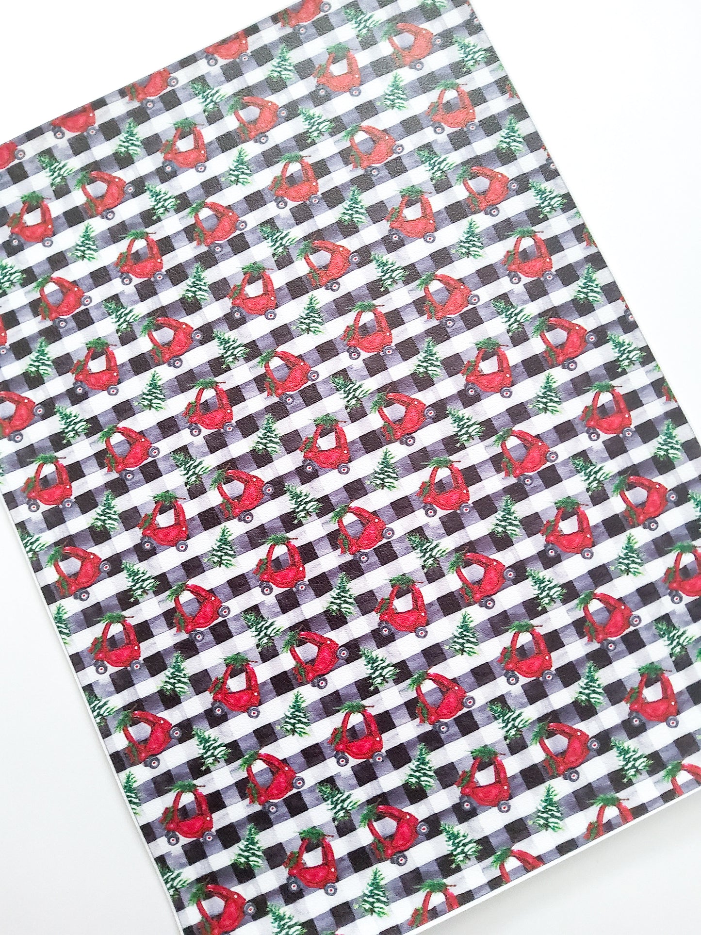 Christmas Coupes 9x12 faux leather sheet