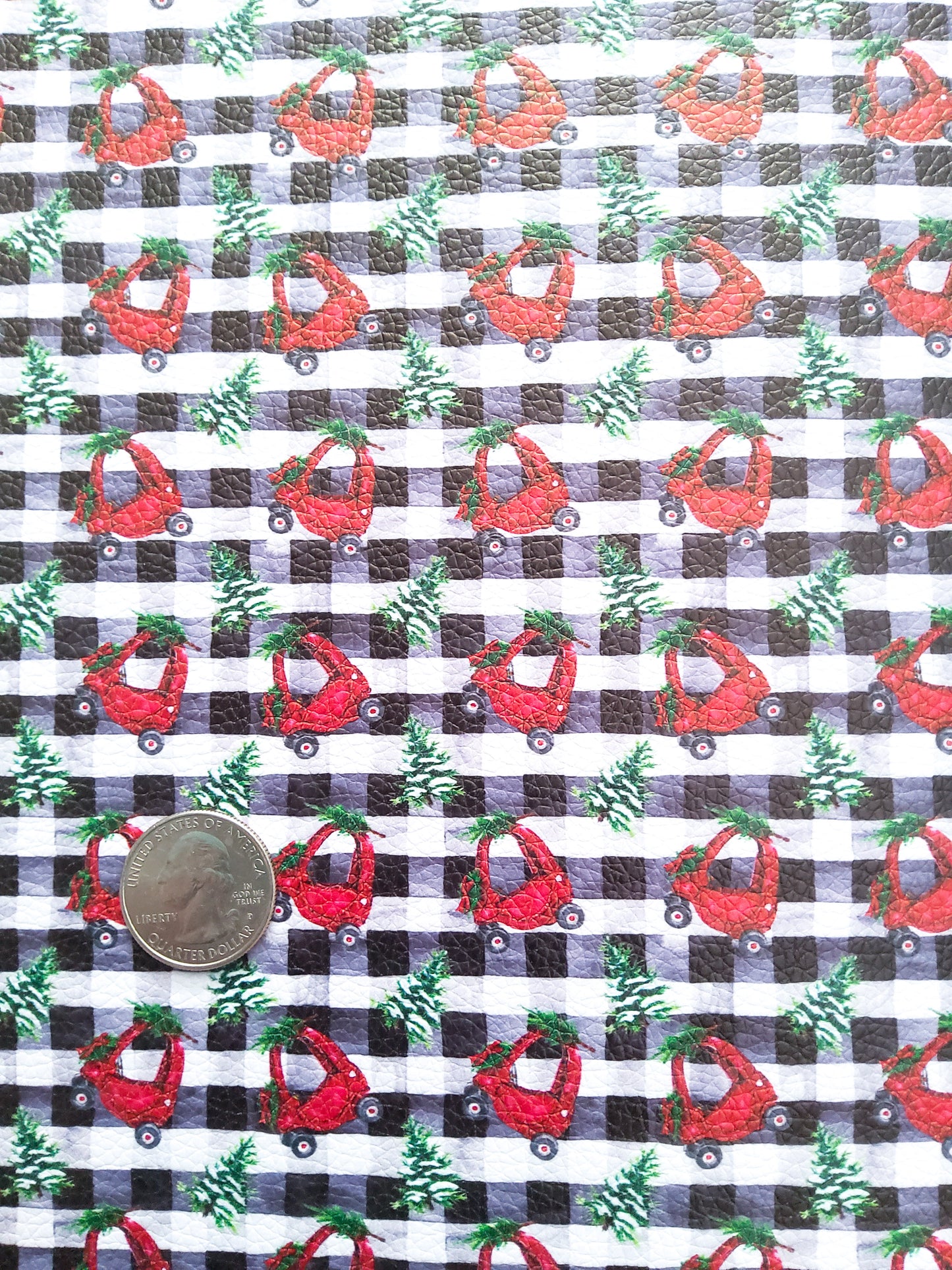 Christmas Coupes 9x12 faux leather sheet