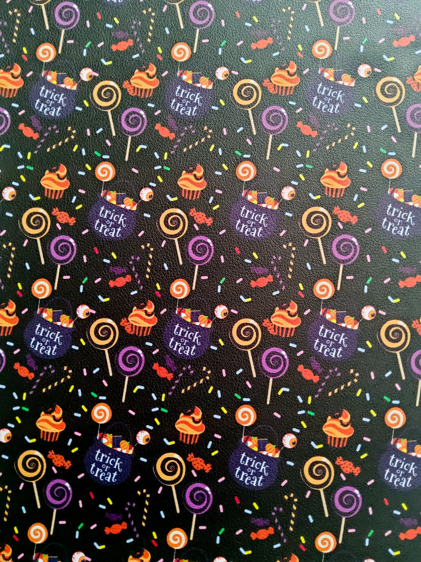 Halloween Candy 9x12 faux leather sheet