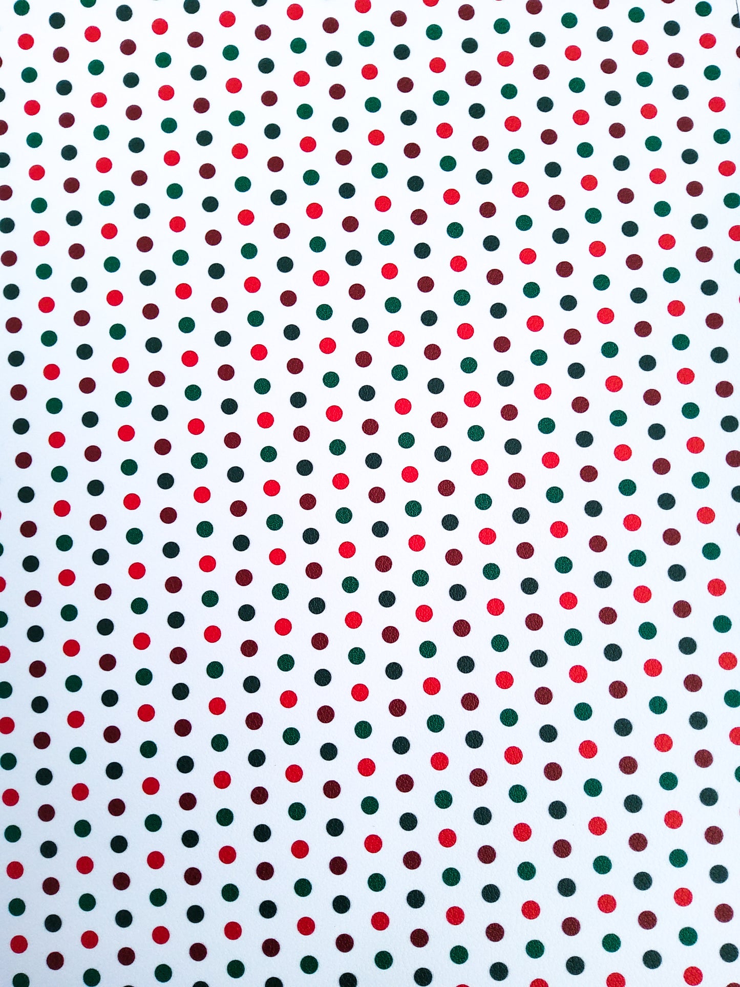 Red and Green Dots 9x12 faux leather sheet