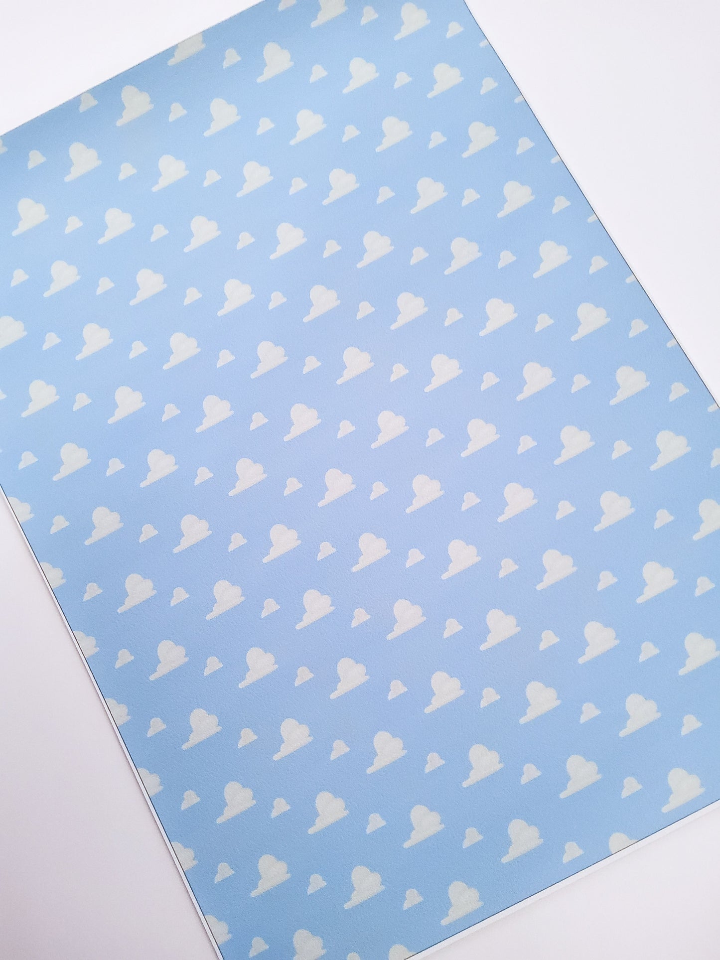 Wallpaper Clouds 9x12 faux leather sheet