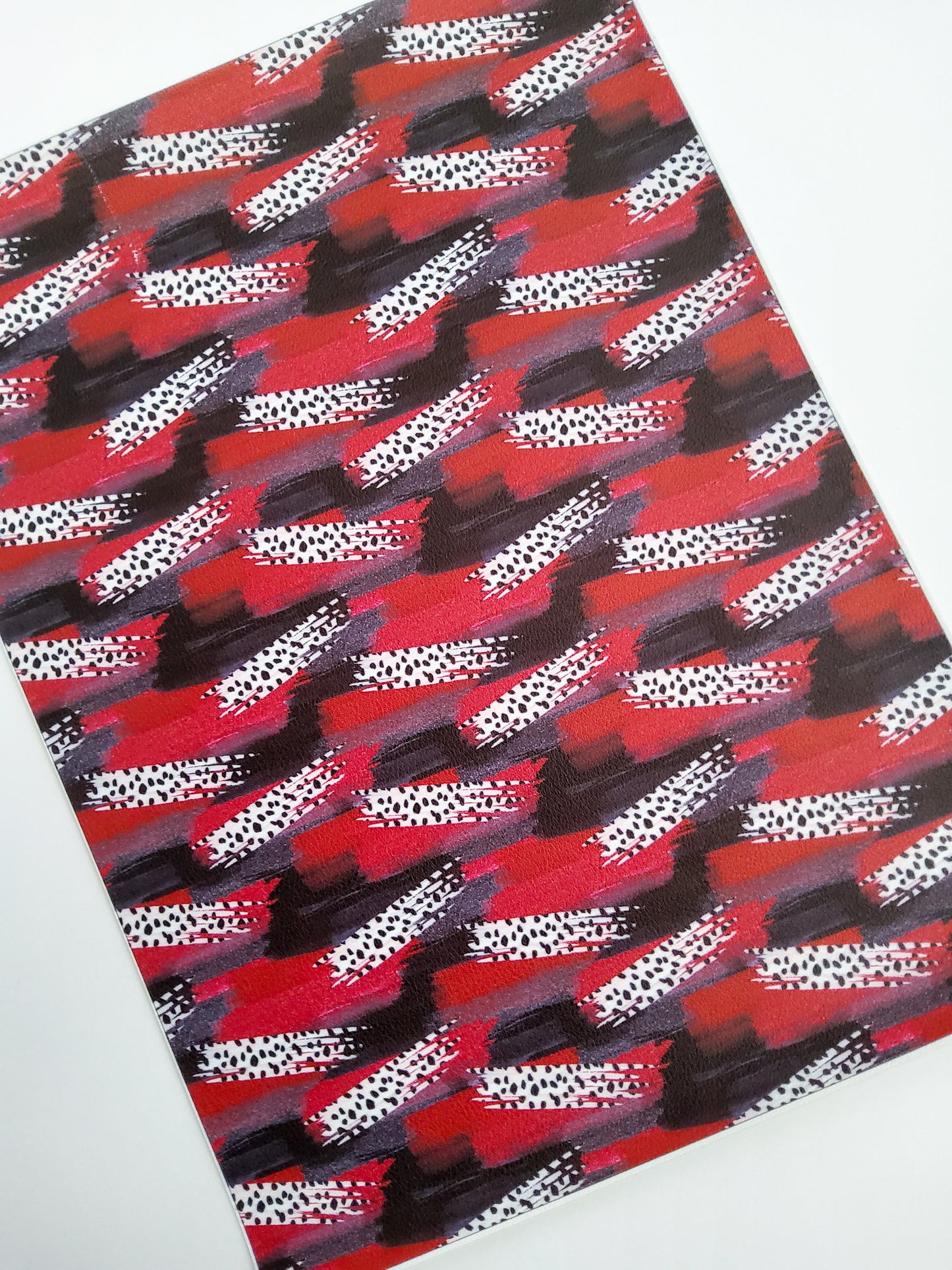 Dalmatian Brushstrokes 9x12 faux leather sheet