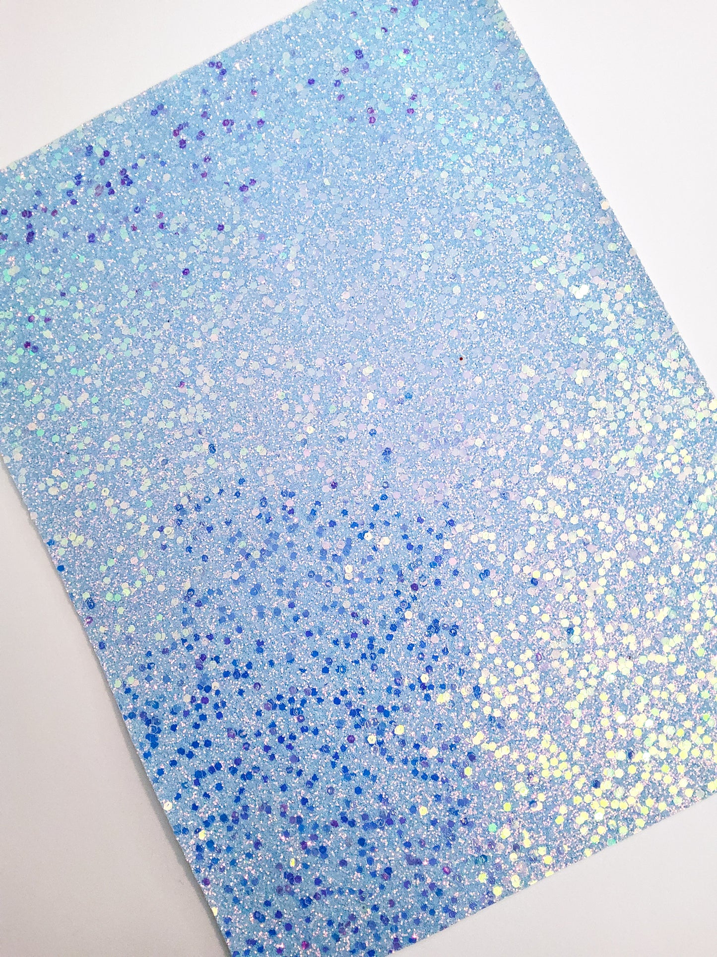 Sparkly Blue Chunky Glitter 9x12 faux leather sheet