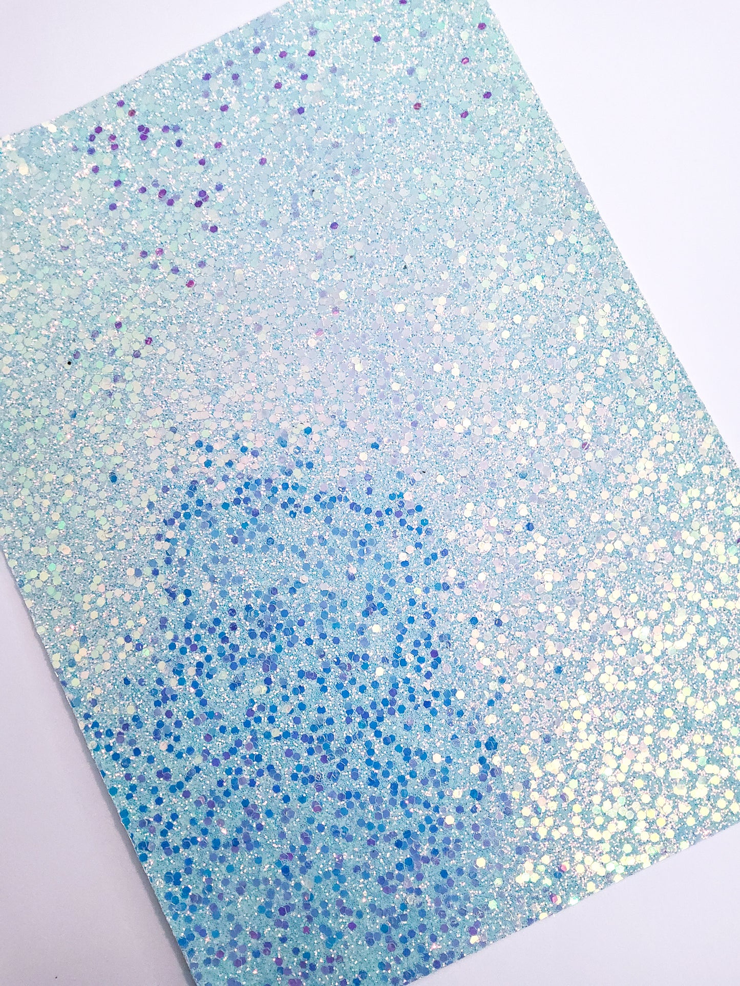 Sparkly Aqua Blue Chunky Glitter 9x12 faux leather sheet