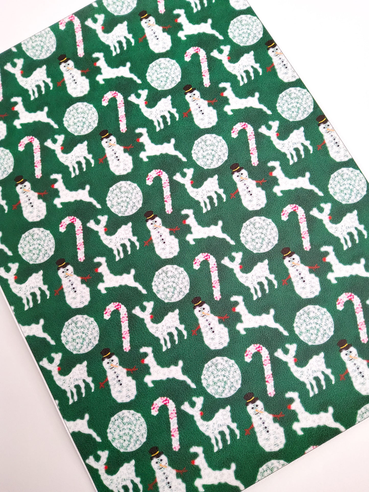 Neon Christmas Decorations 9x12 faux leather sheet