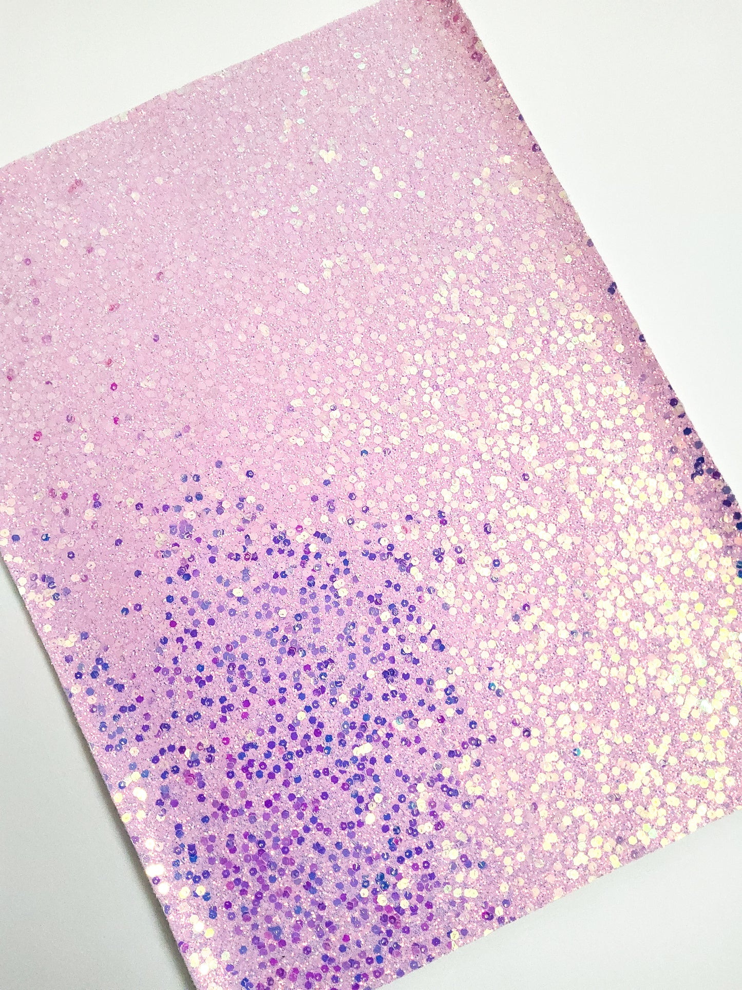 Sparkly Light Lavender Chunky Glitter 9x12 faux leather sheet