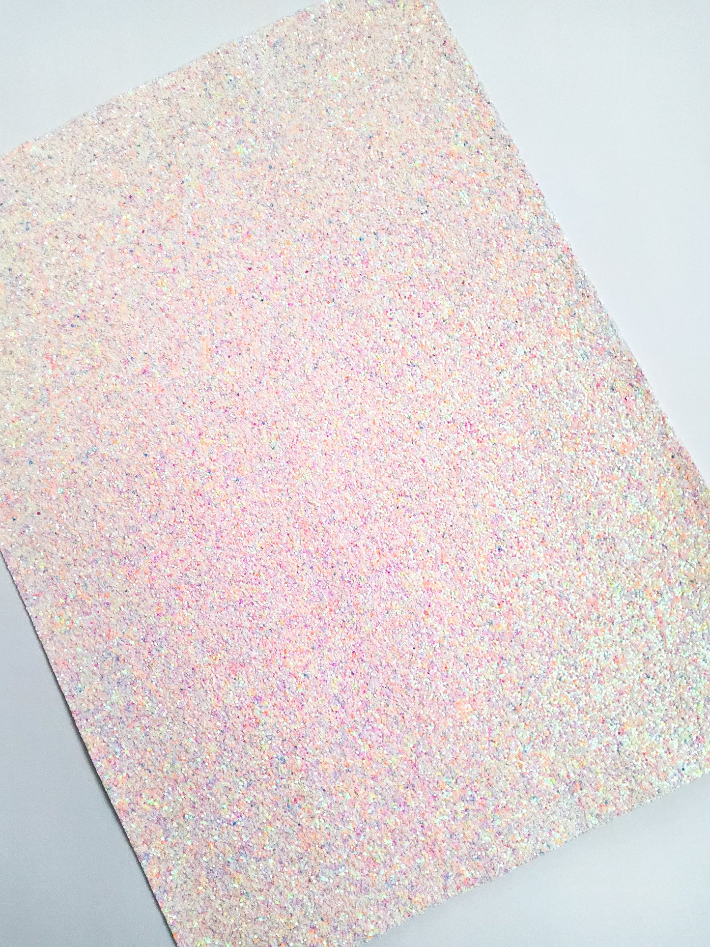 Multi White Chunky Glitter 9x12 faux leather sheet