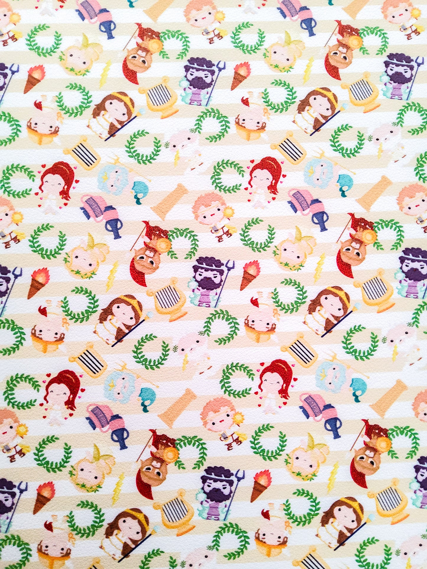 Greek Gods and Goddesses 9x12 faux leather sheet