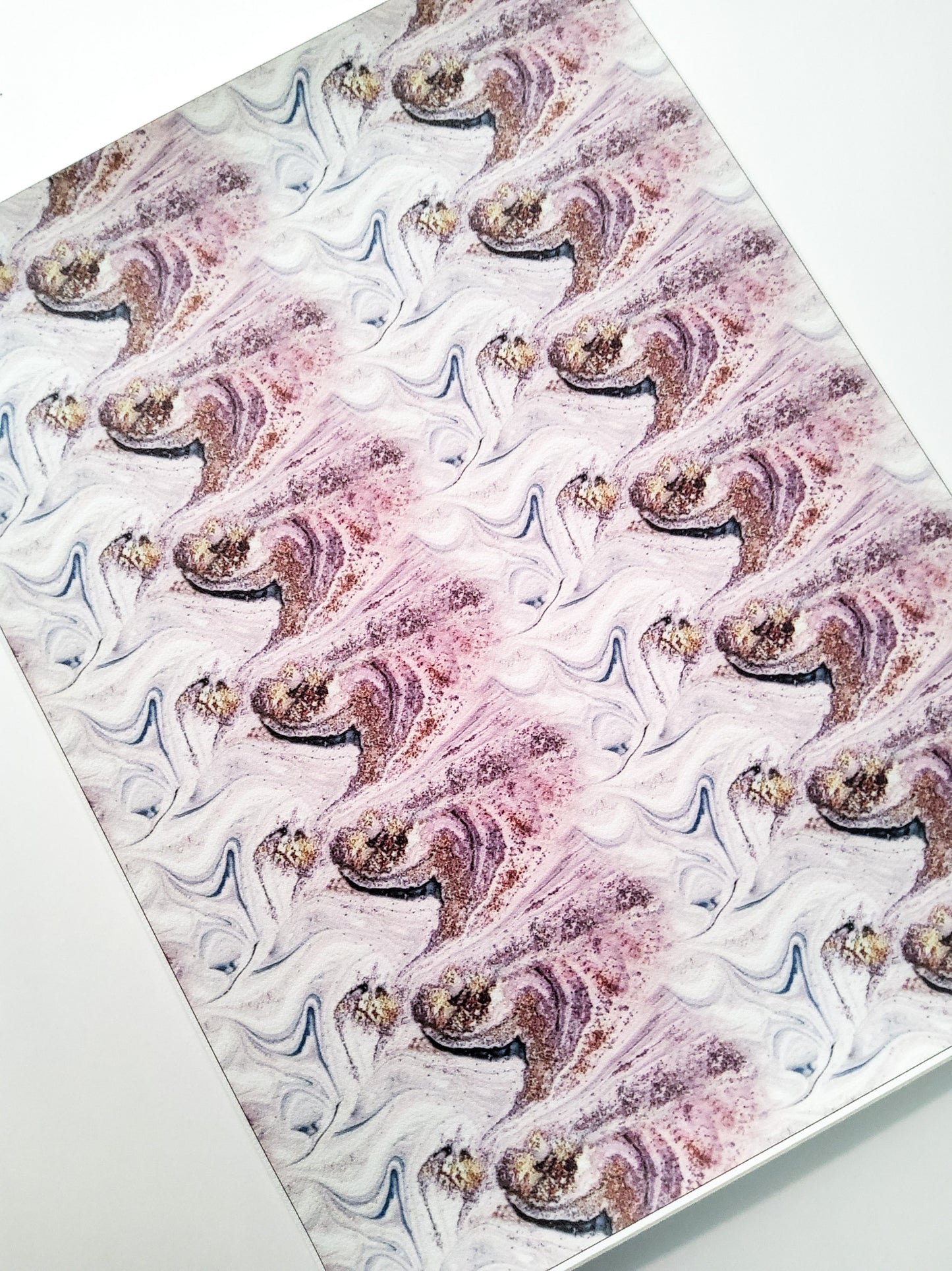 White Pink Marble 9x12 faux leather sheet