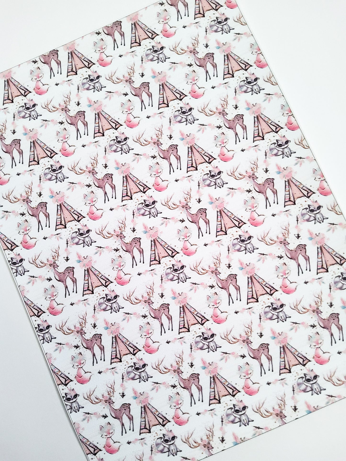 Tribal Pink 9x12 faux leather sheet