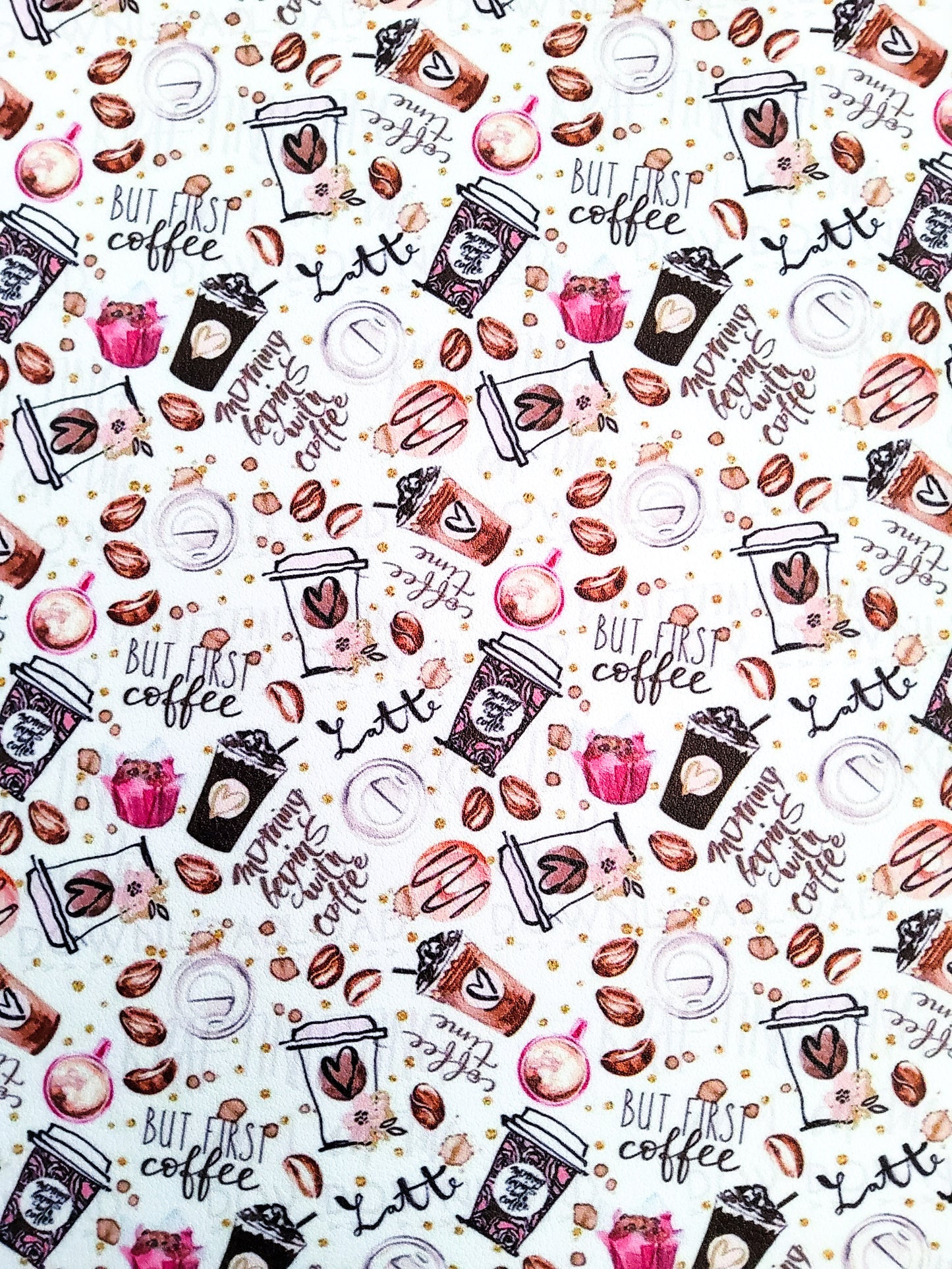 Coffee Latte 9x12 faux leather sheet