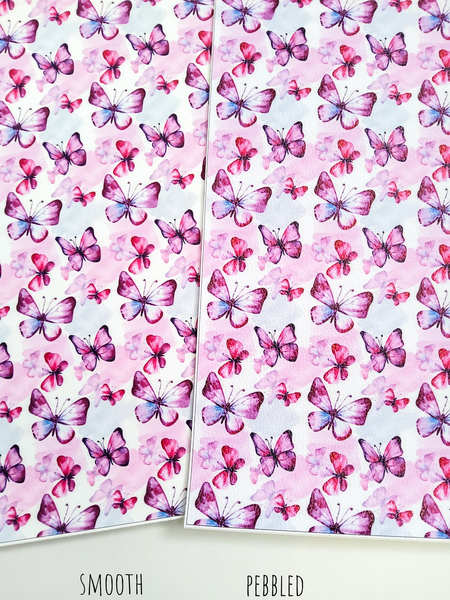 Purple Butterfly 9x12 faux leather sheet
