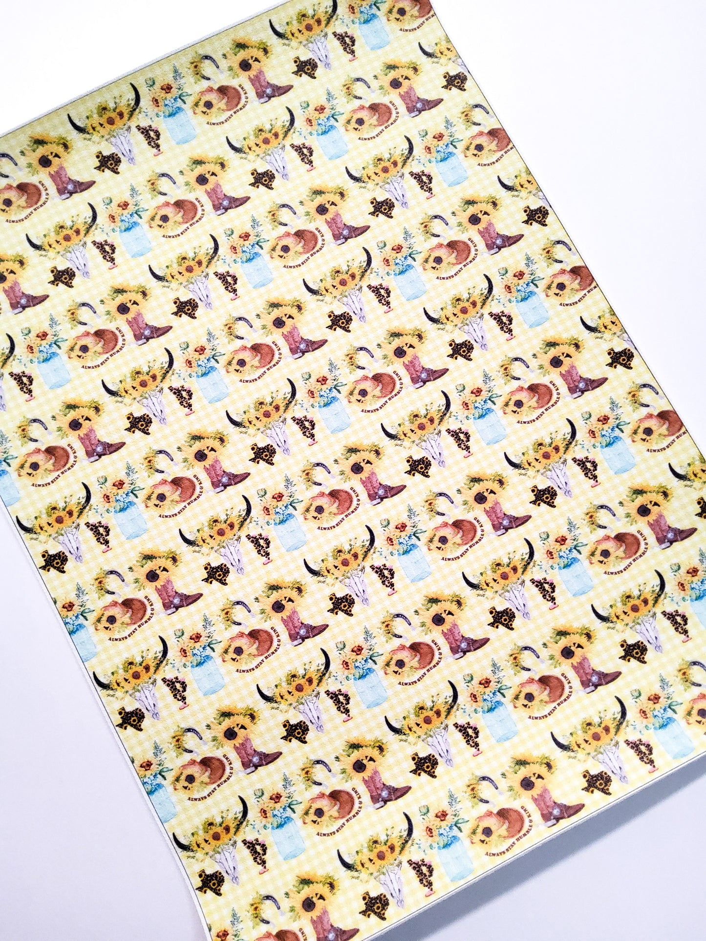 Western Yellow 9x12 faux leather sheet