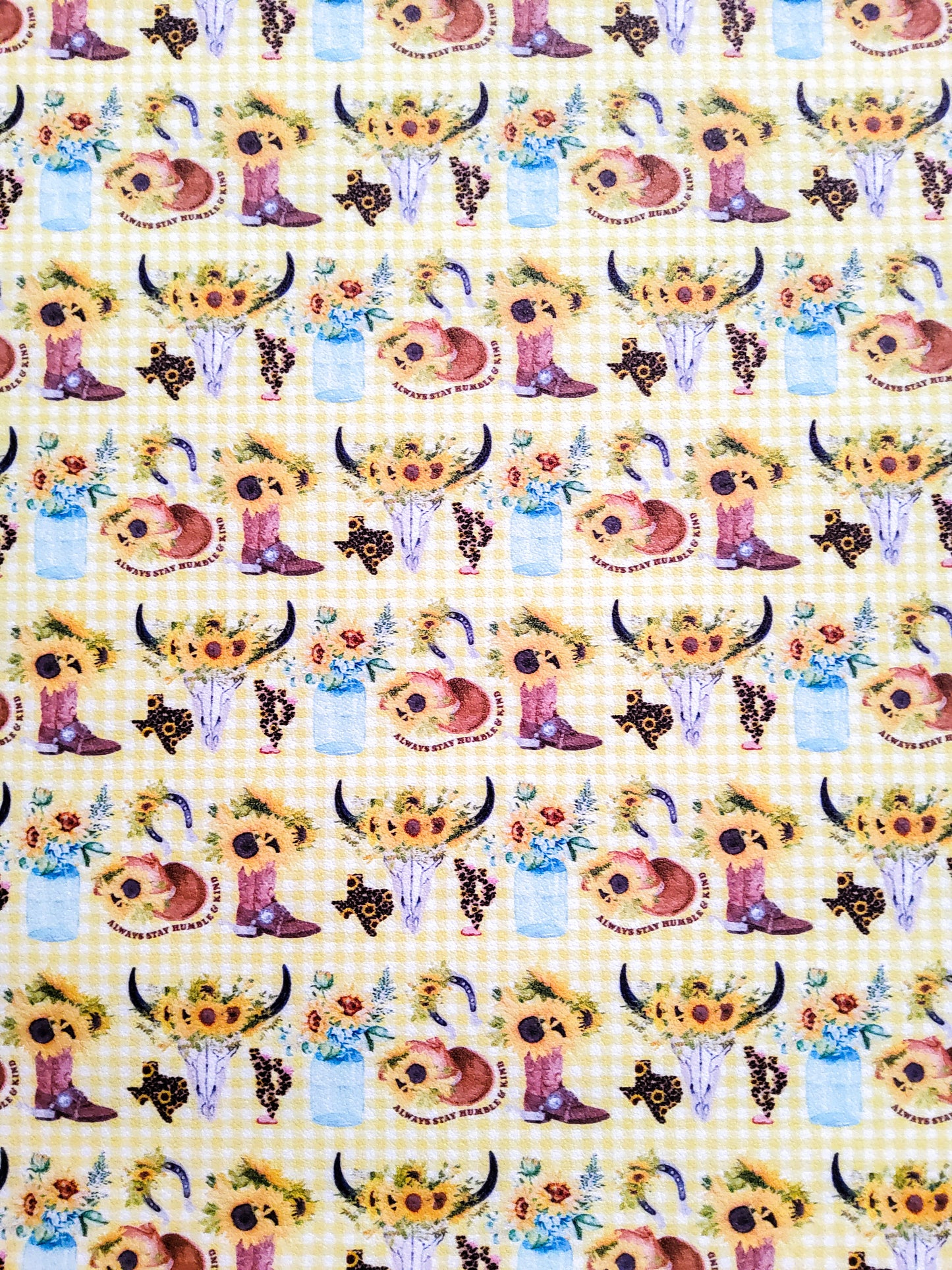 Western Yellow 9x12 faux leather sheet