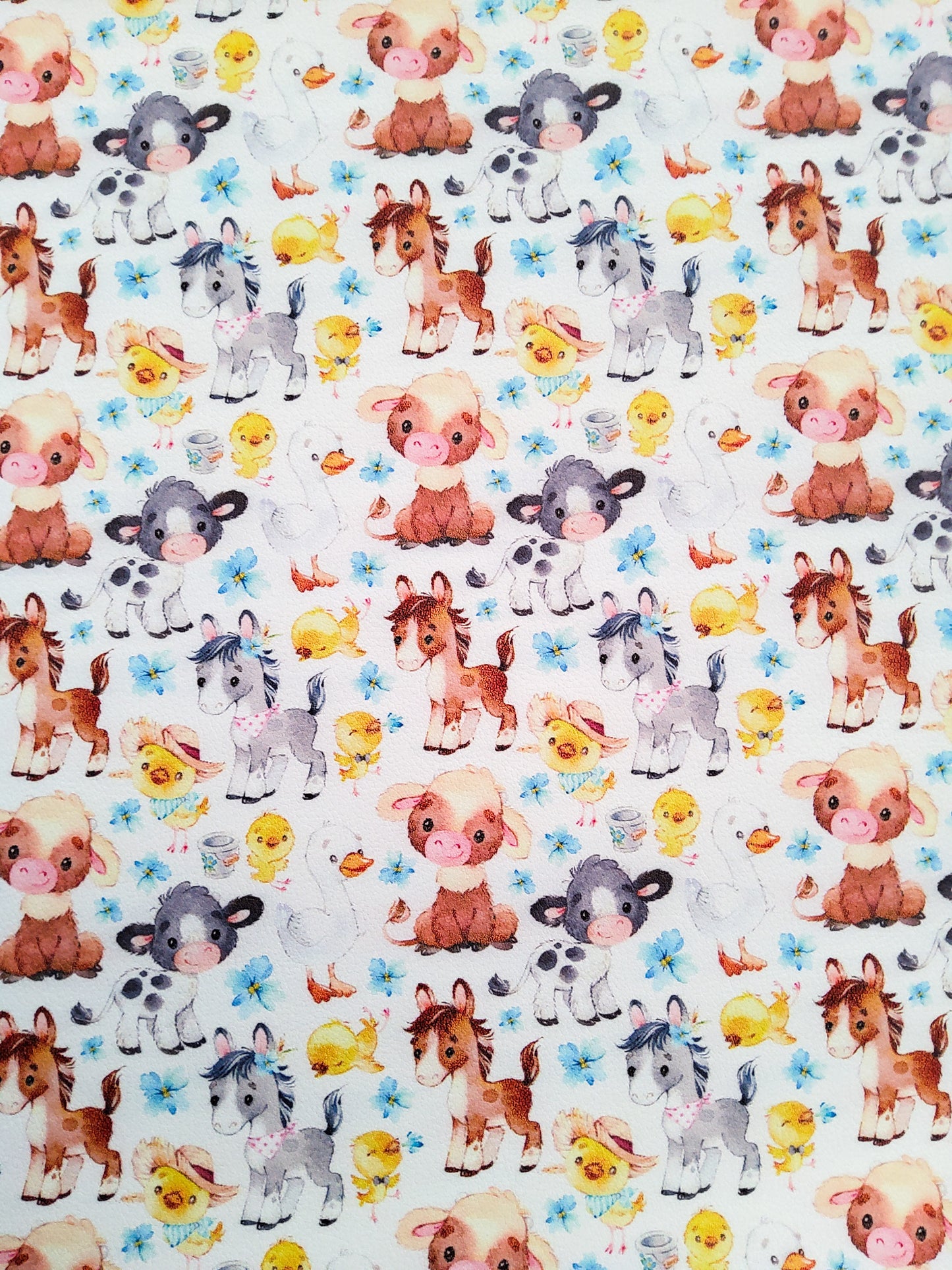 Baby Farm Animals 9x12 faux leather sheet