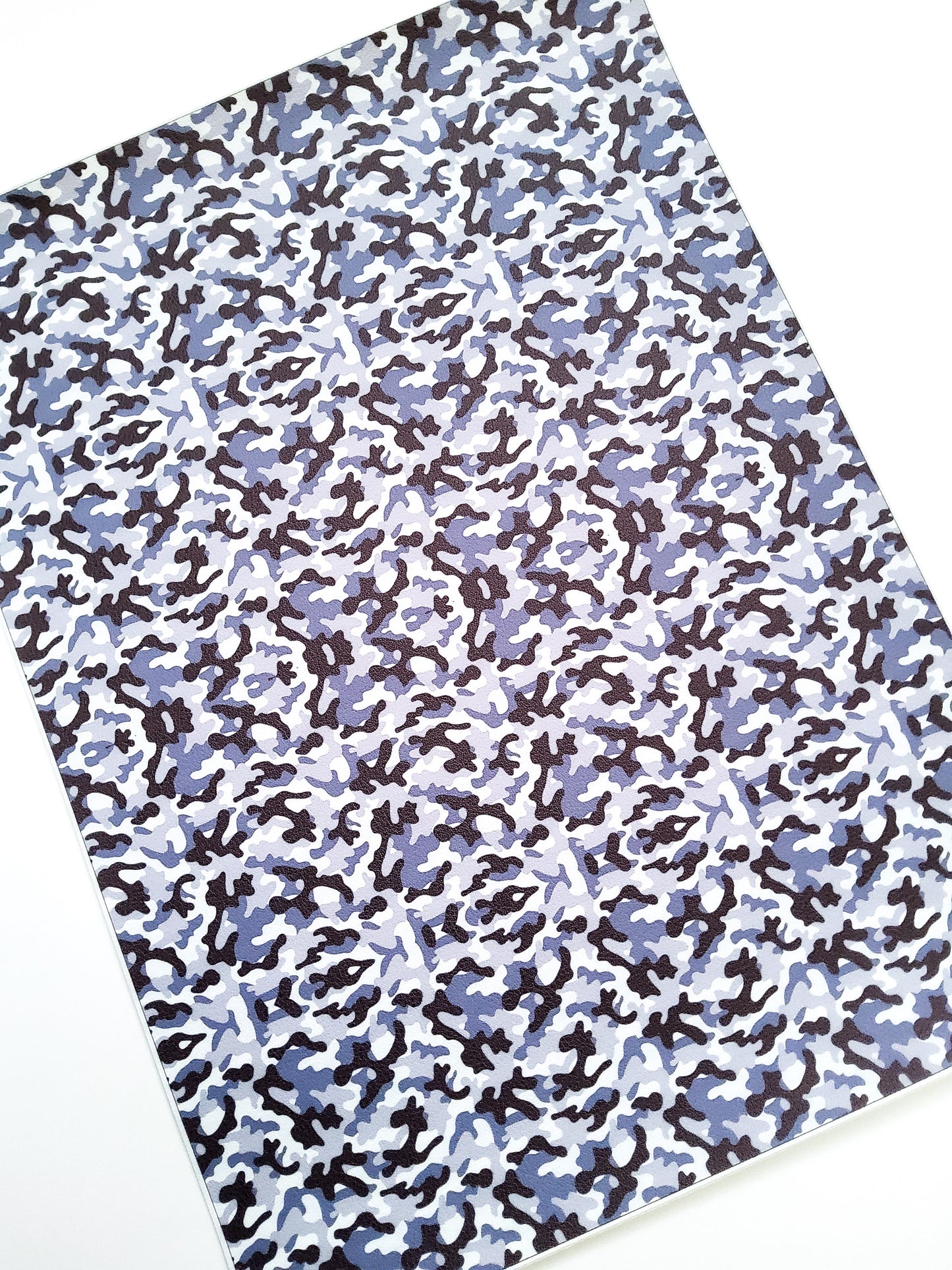 Gray Camo 9x12 faux leather sheet