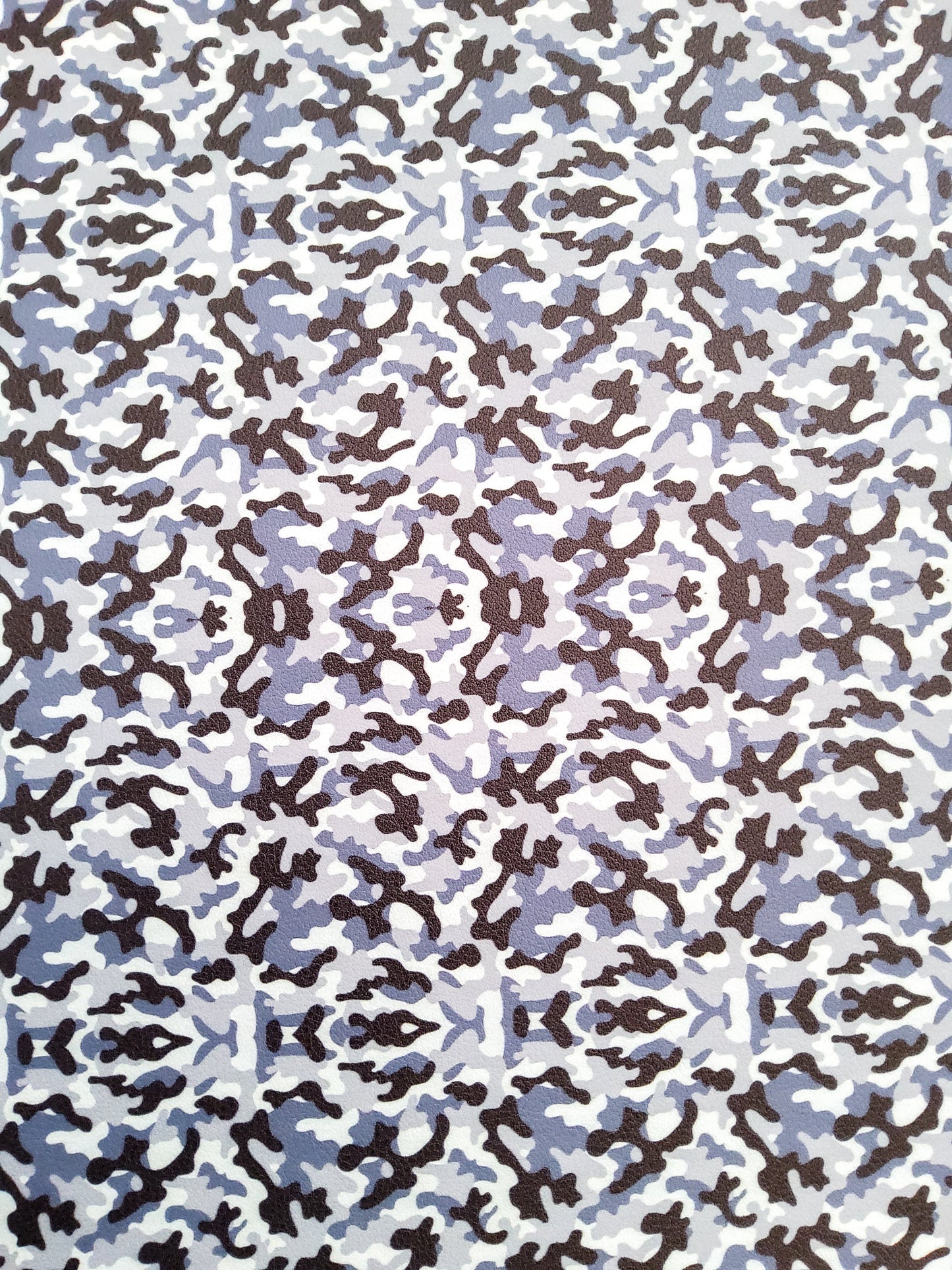 Gray Camo 9x12 faux leather sheet