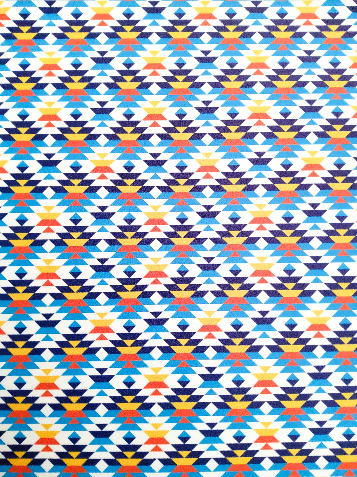 Blue Western Pattern 9x12 faux leather sheet