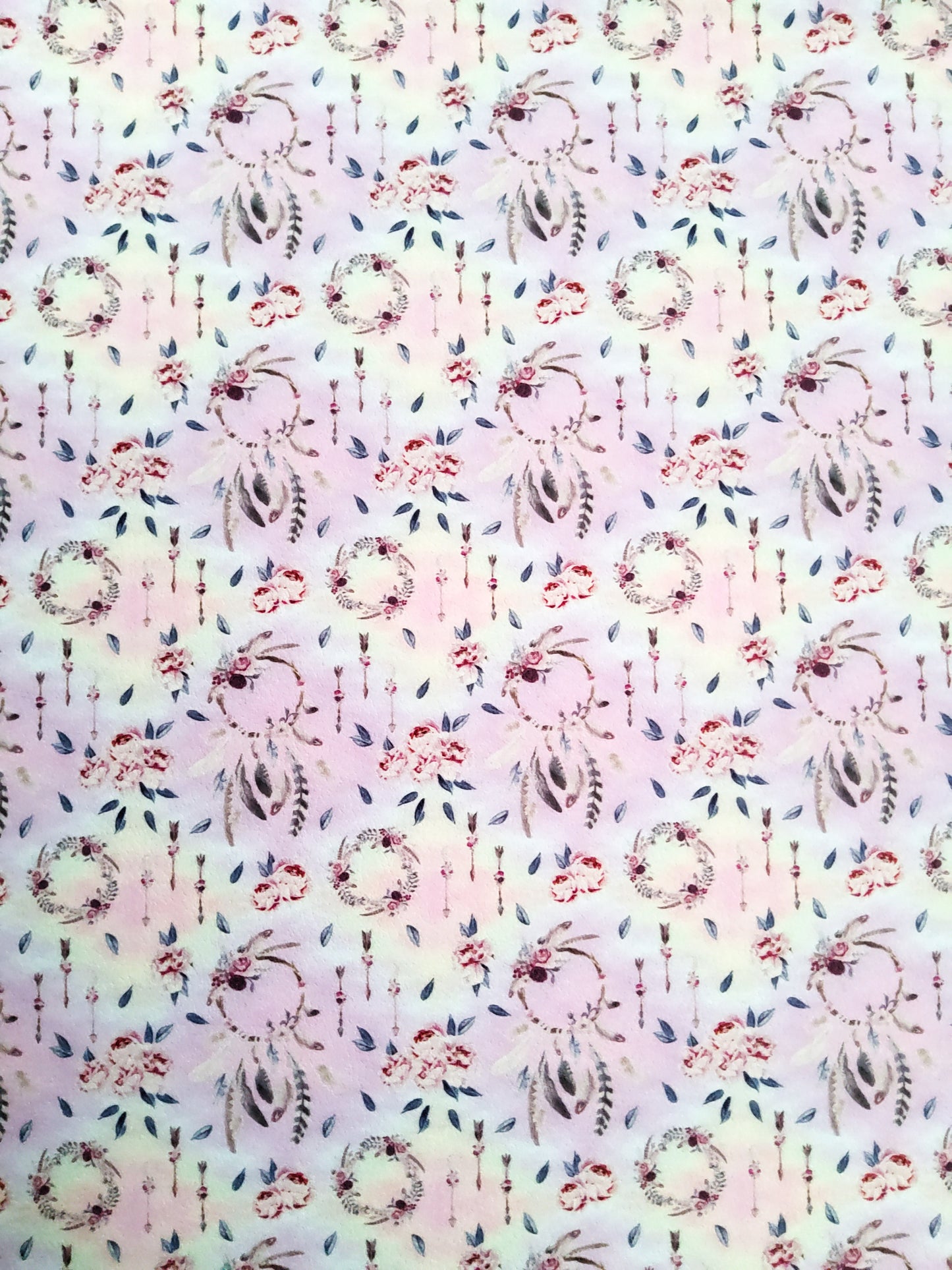 Pastel Dreamcatcher 9x12 faux leather sheet