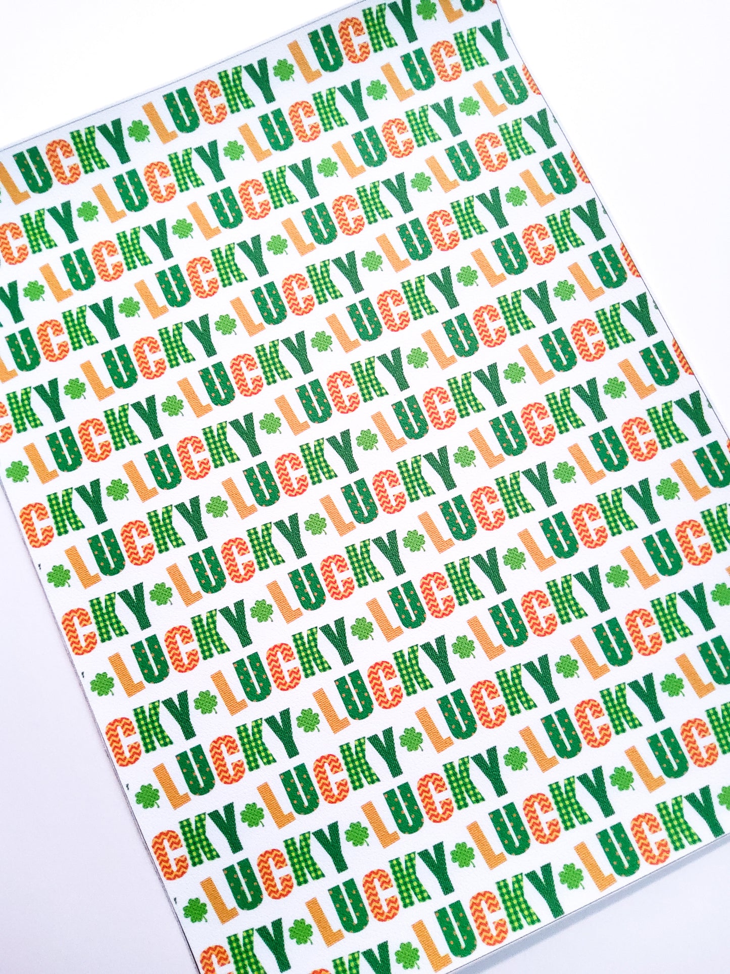 Lucky 9x12 faux leather sheet