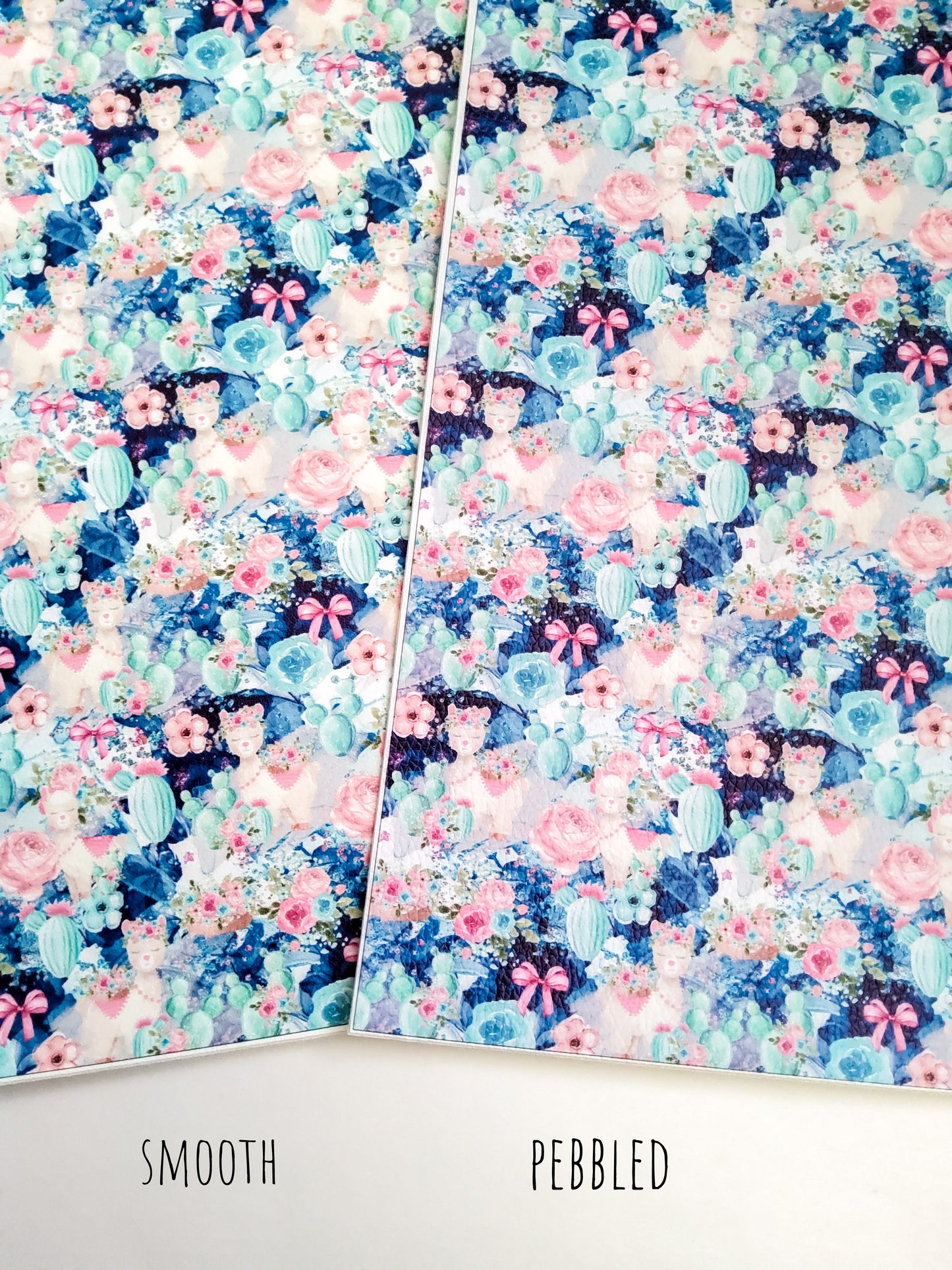 Llama Succulent 9x12 faux leather sheet