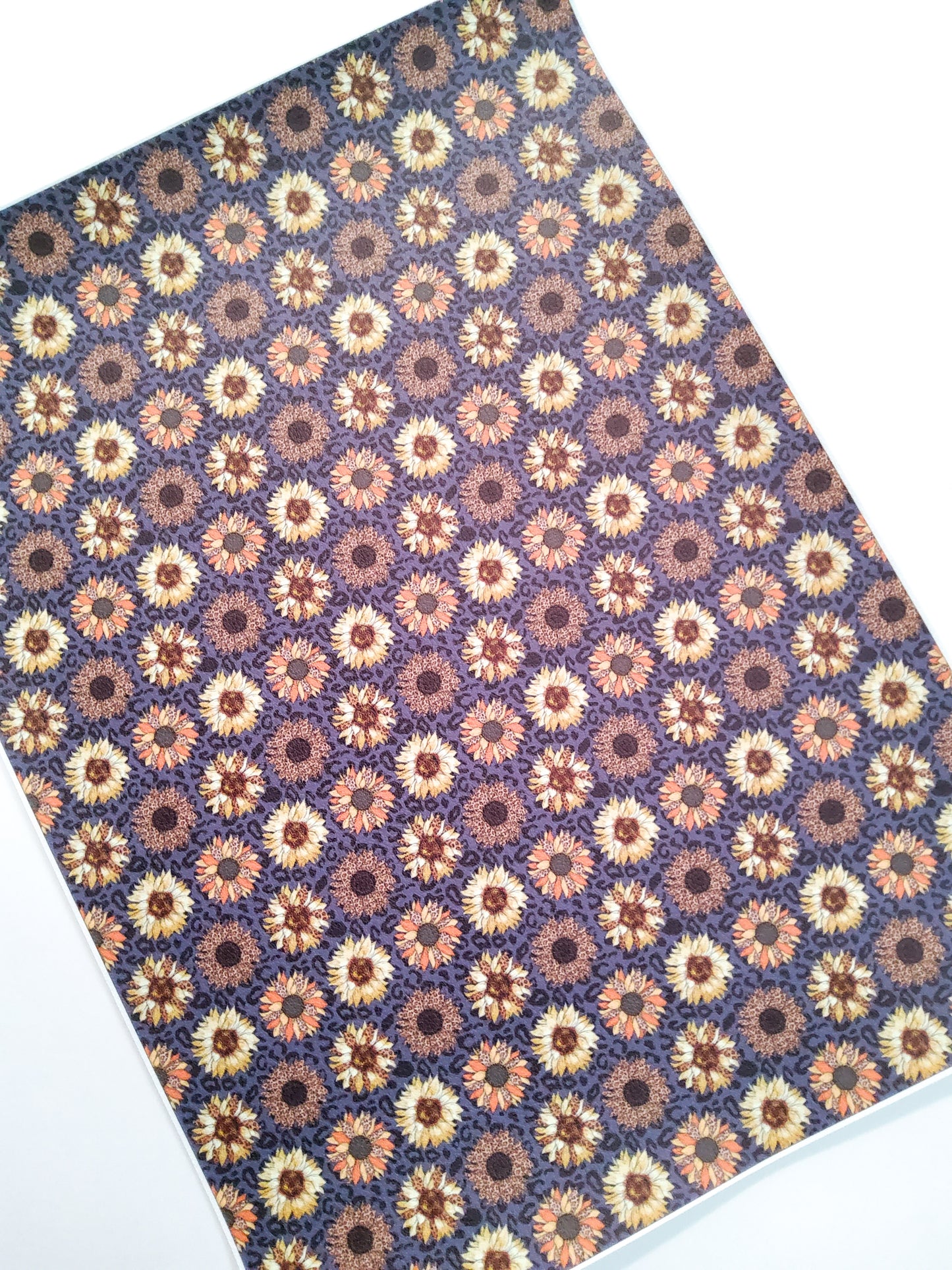 Multi Sunflower 9x12 faux leather sheet