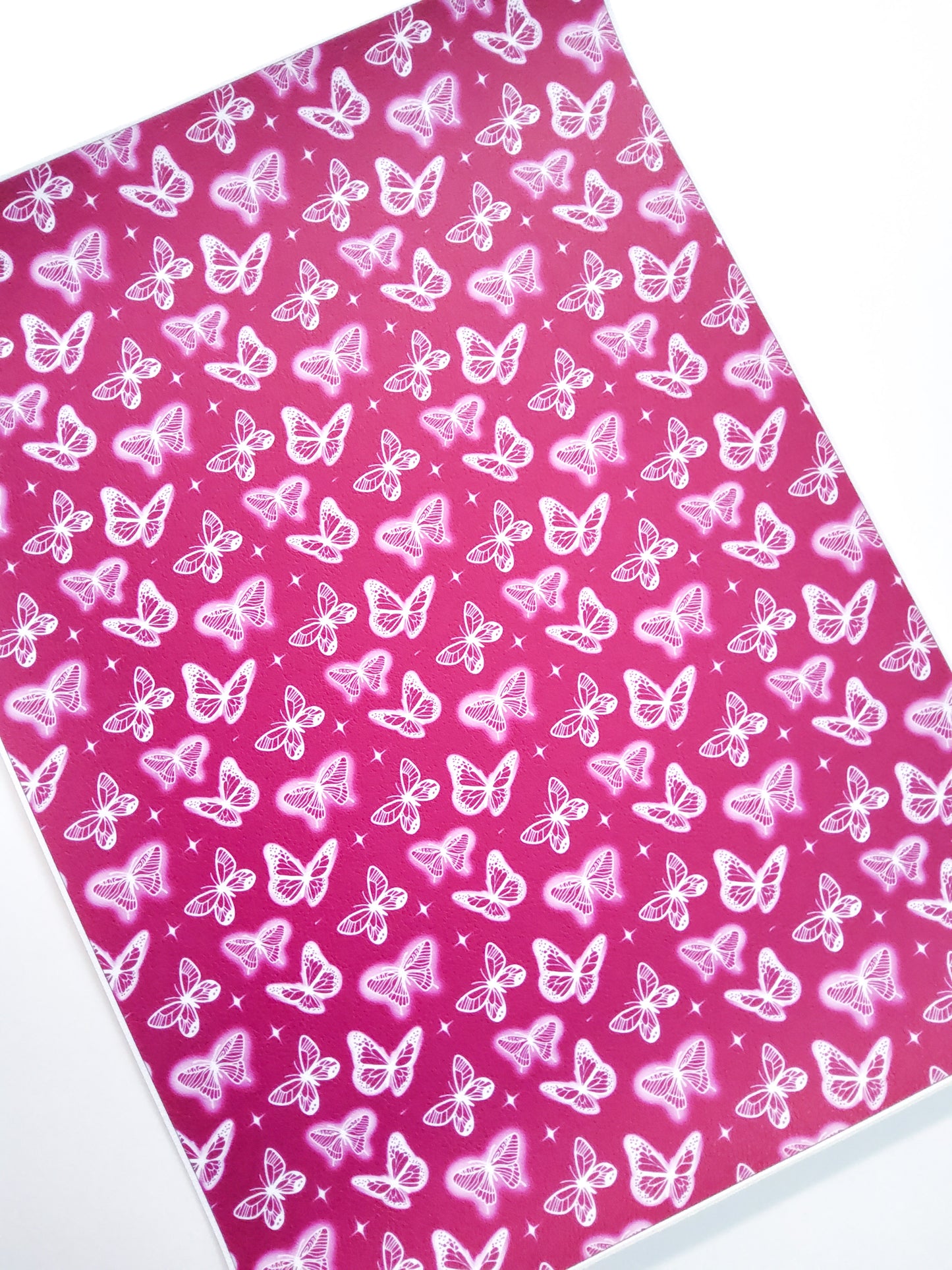 Purple Butterflies 9x12 faux leather sheet