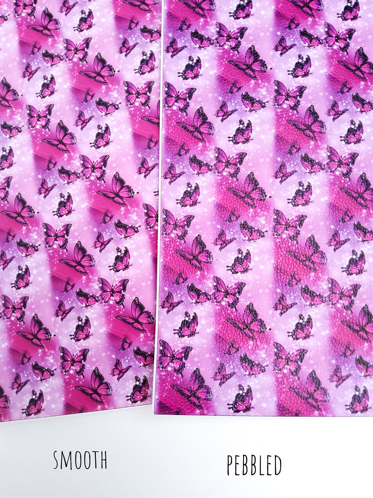 Purple Tie Dye Butterflies 9x12 faux leather sheet