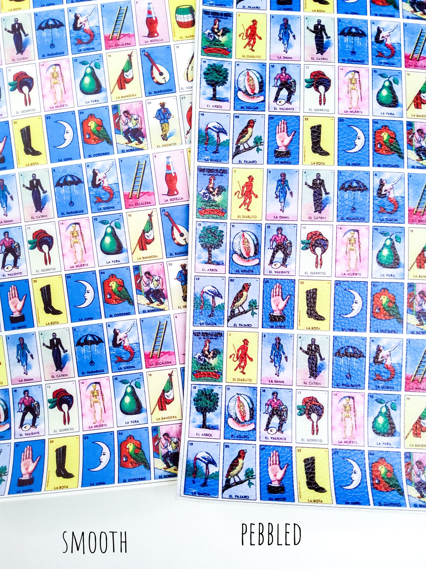 Loteria 9x12 faux leather sheet
