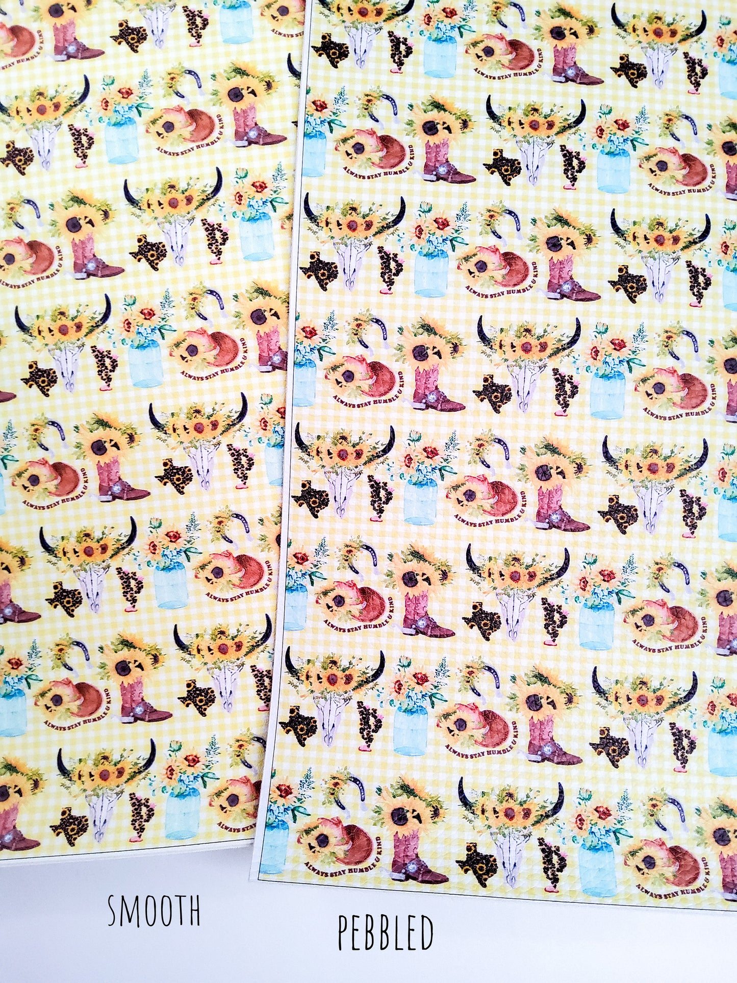 Western Yellow 9x12 faux leather sheet