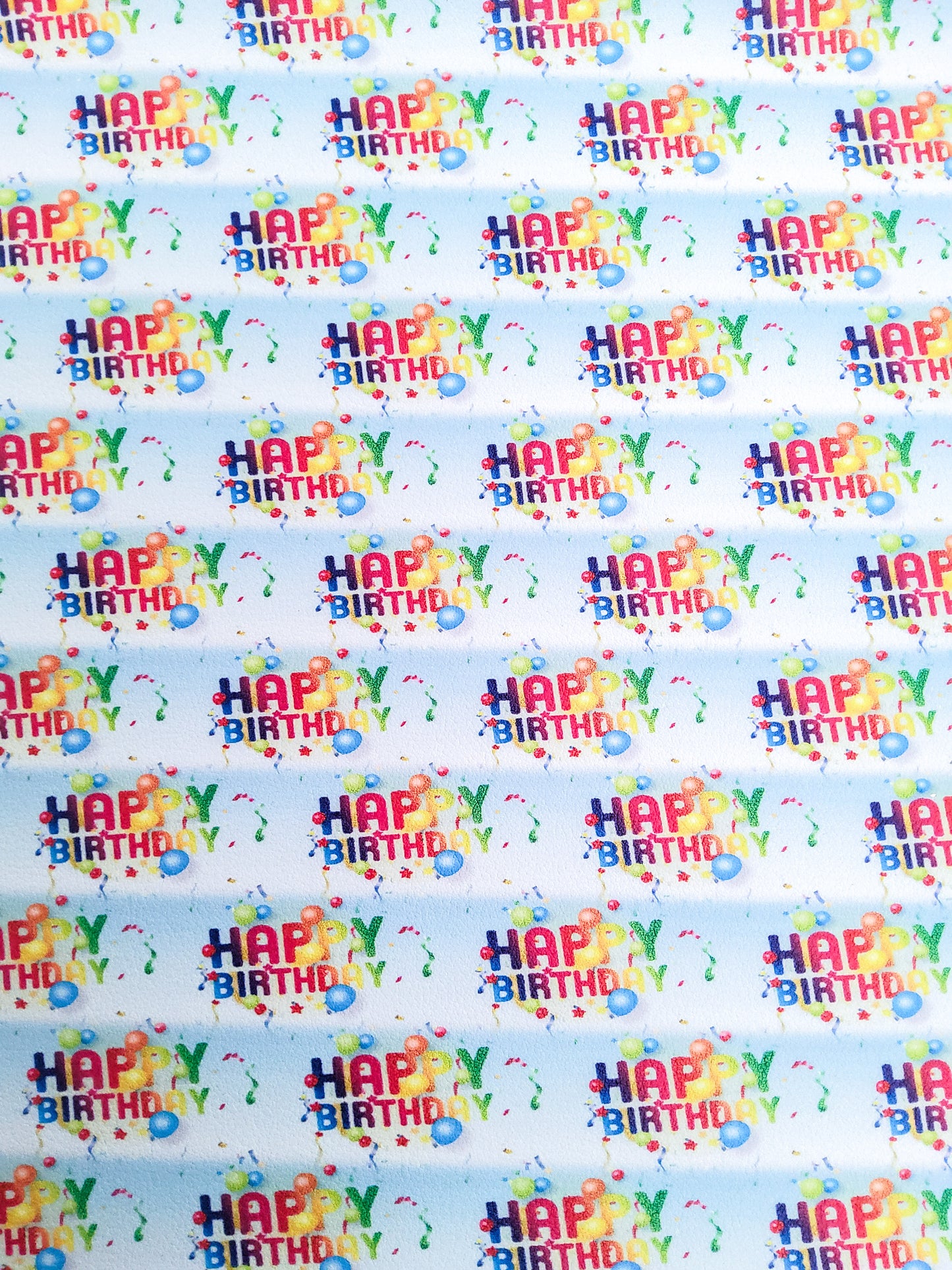 Happy Birthday 9x12 faux leather sheet
