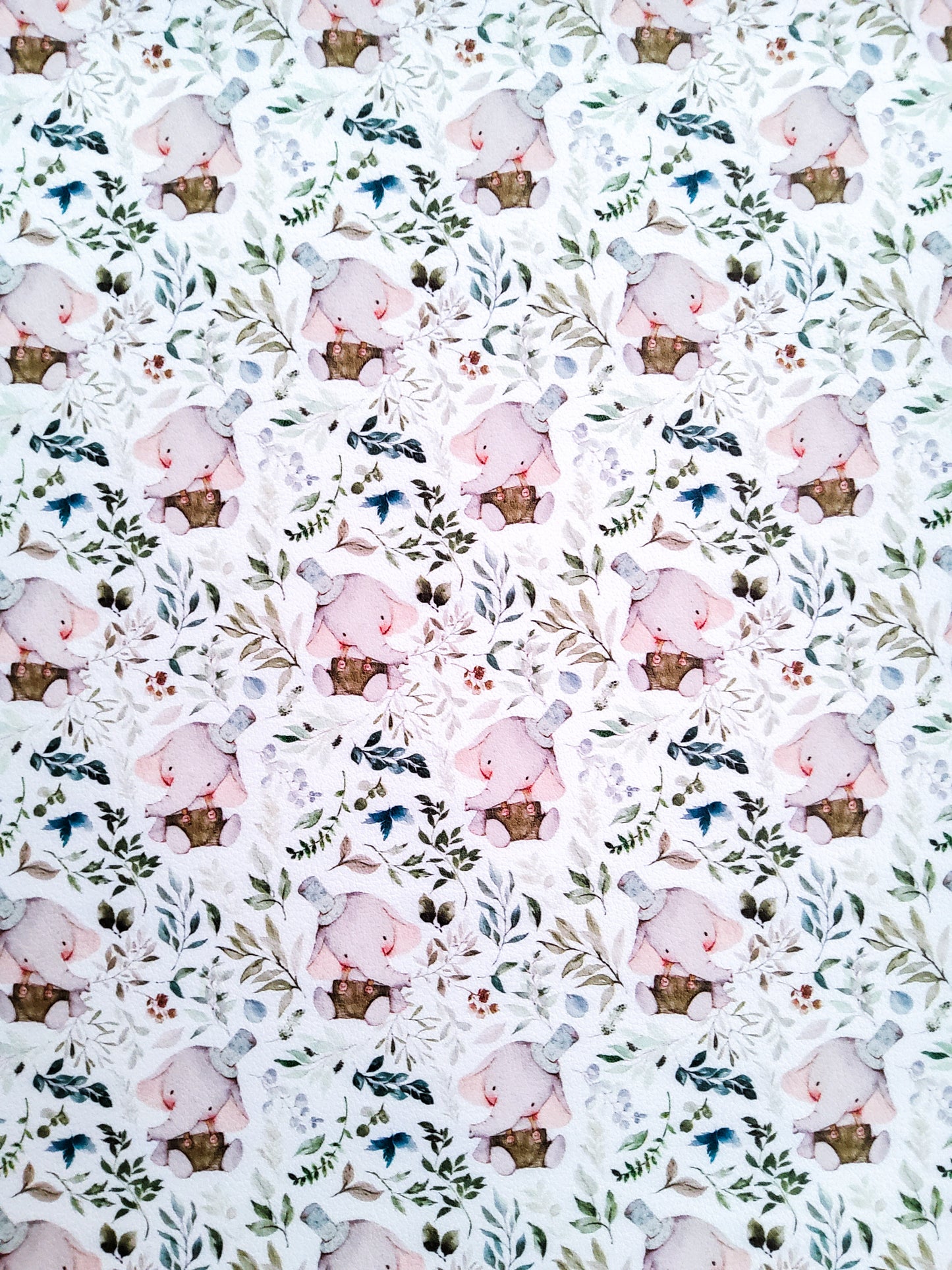 Cute Boy Elephant 9x12 faux leather sheet