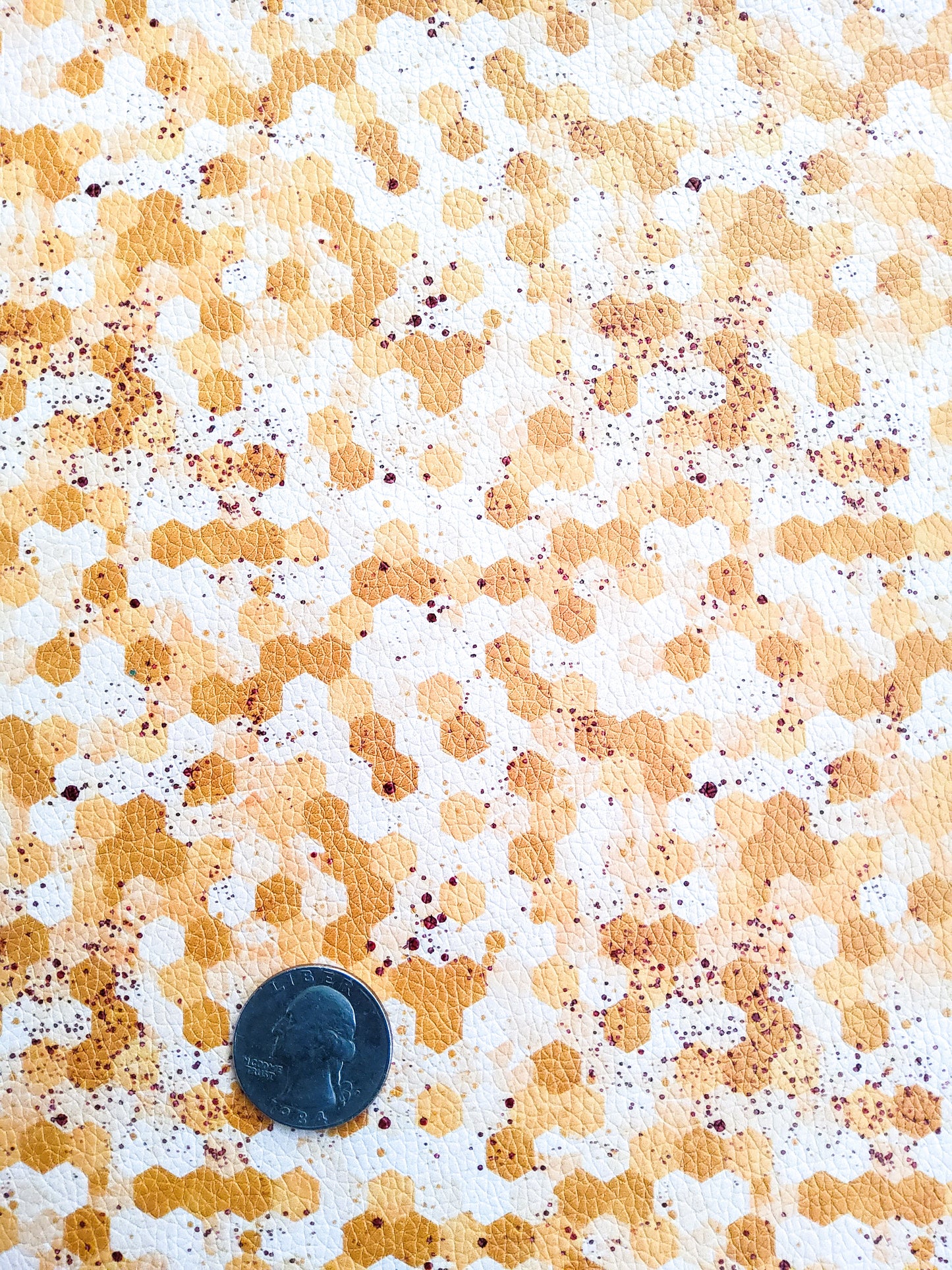 Real Honeycomb 9x12 faux leather sheet