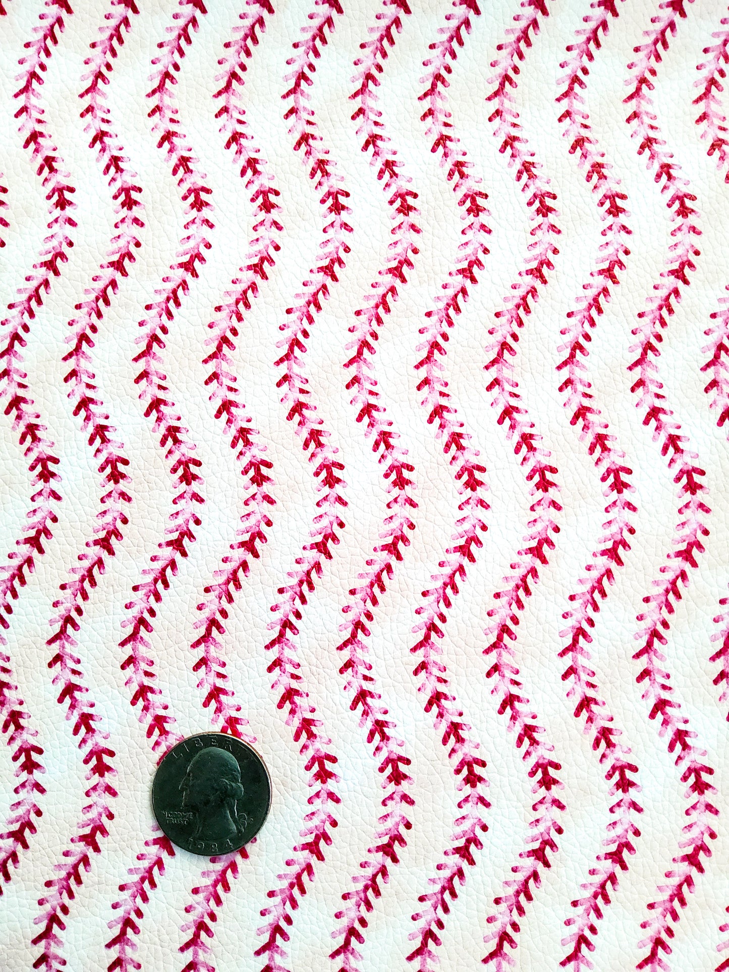 Baseball Stitches 9x12 faux leather sheet