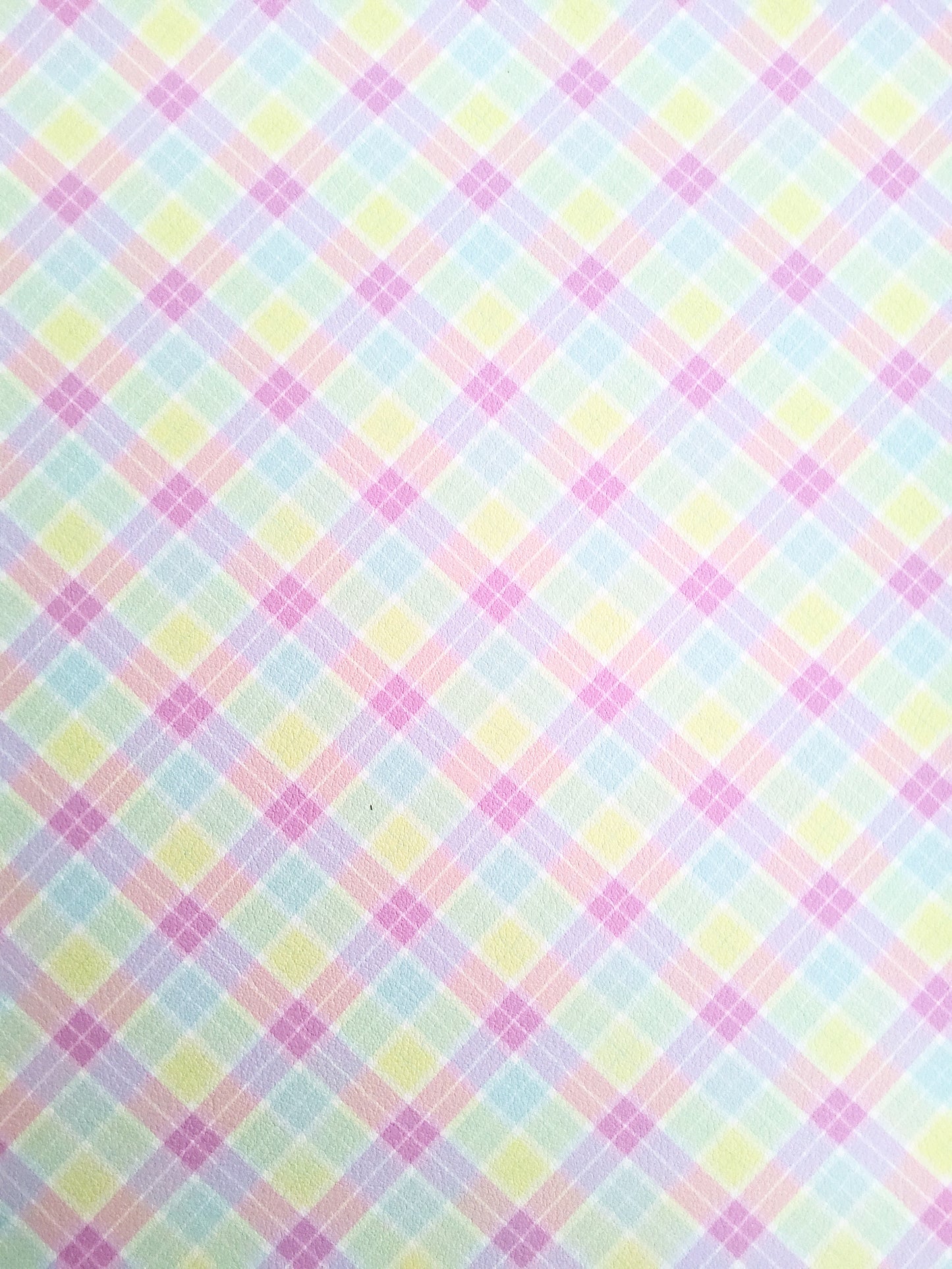 Pastel Criss-cross Plaid 9x12 faux leather sheet