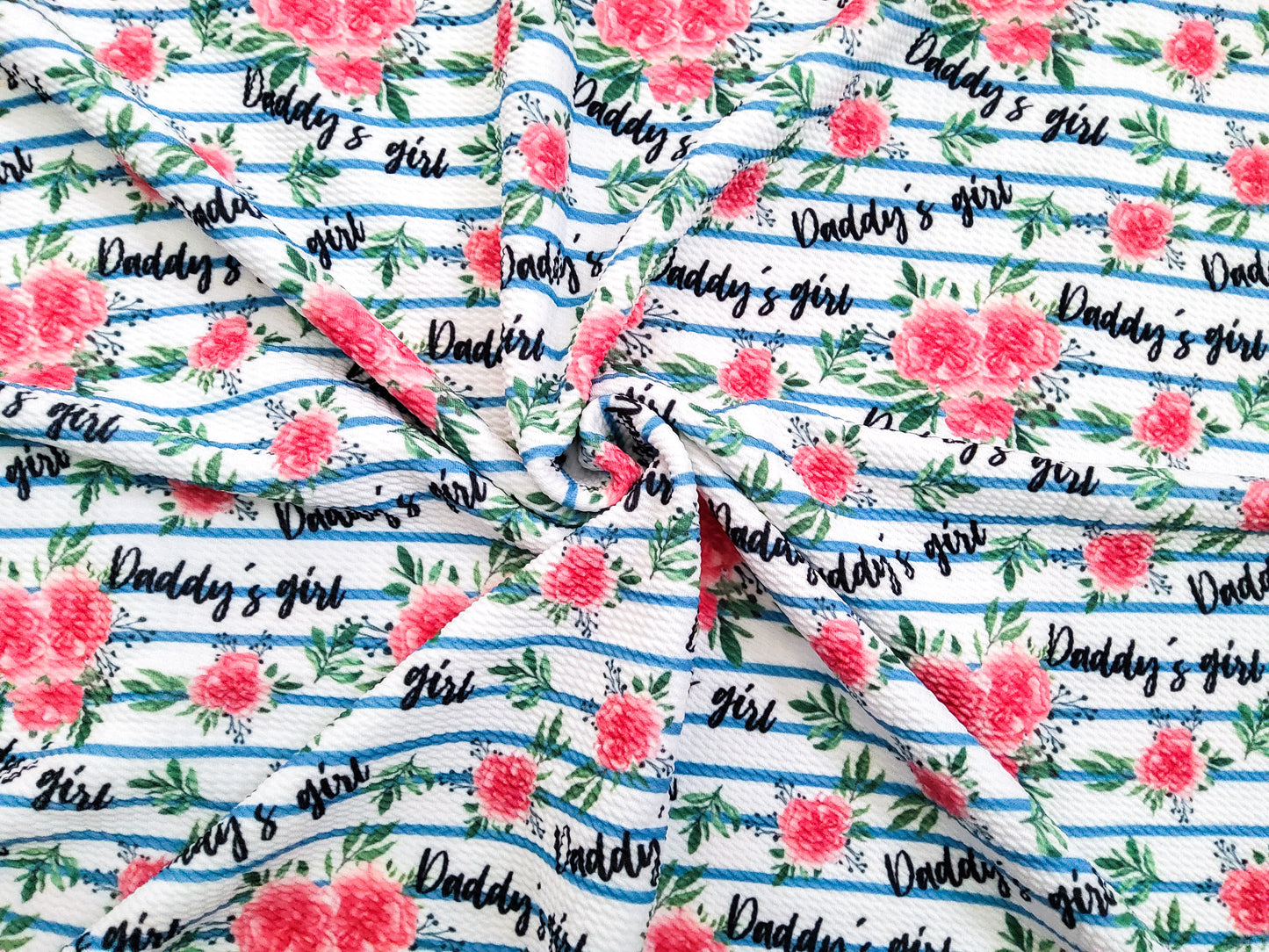 Floral Daddy's Girl Bullet Fabric Strip