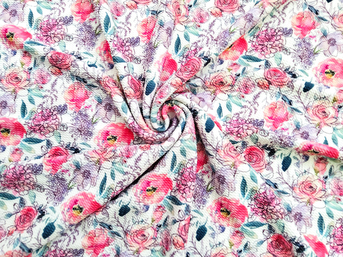 Pink Floral Bullet Fabric Strip