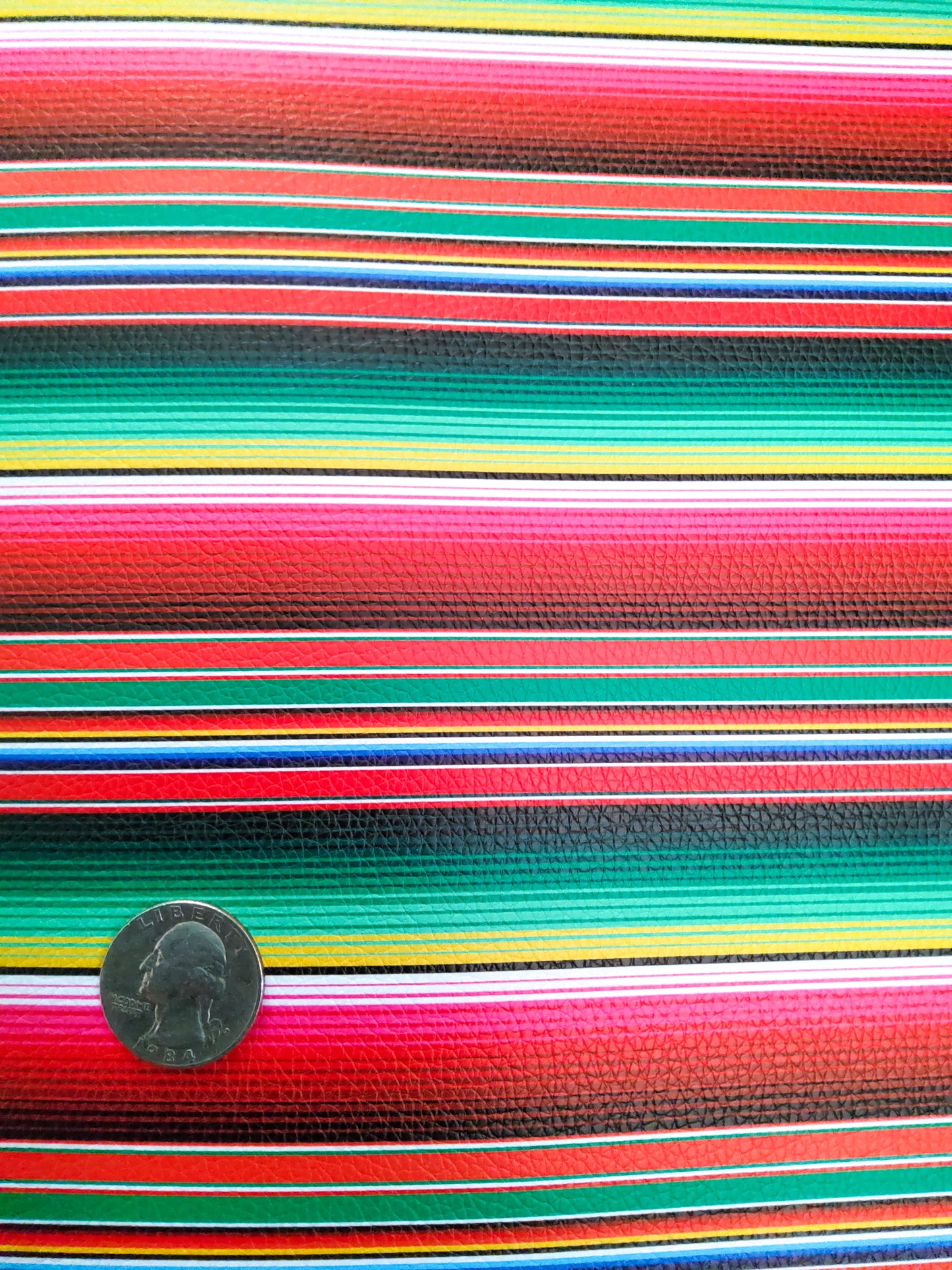Green Serape 9x12 faux leather sheet