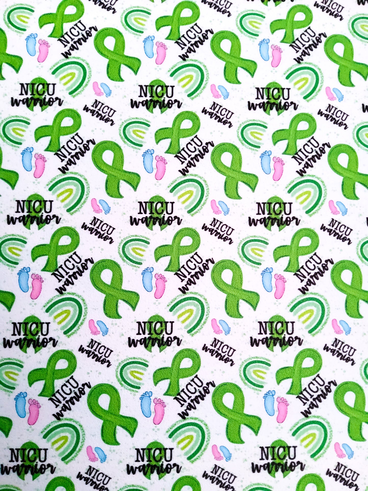 NICU Warrior 9x12 faux leather sheet