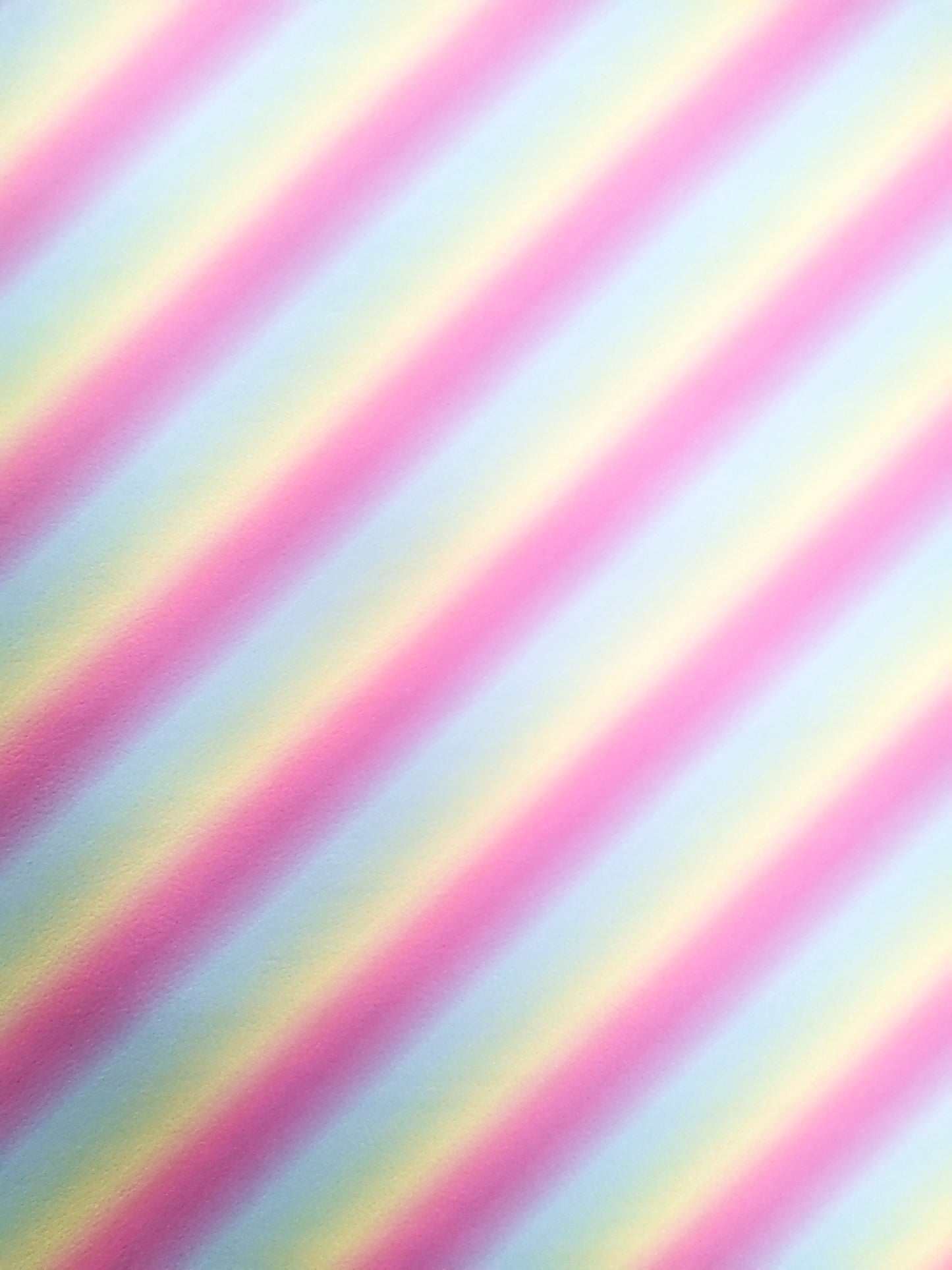 Pastel Diagonal Rainbow Stripe 9x12 faux leather sheet