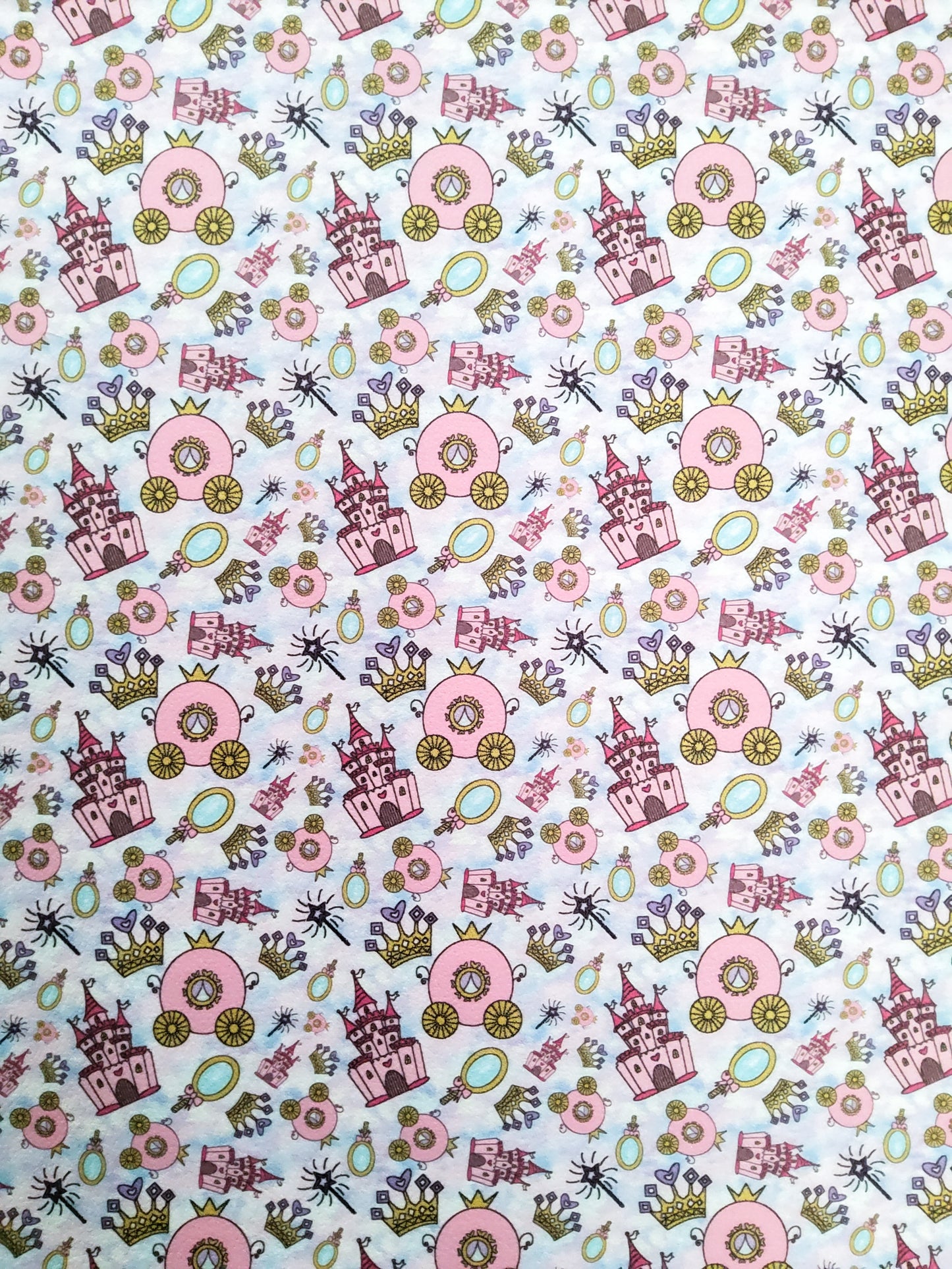 Cute Princess Icons 9x12 faux leather sheet