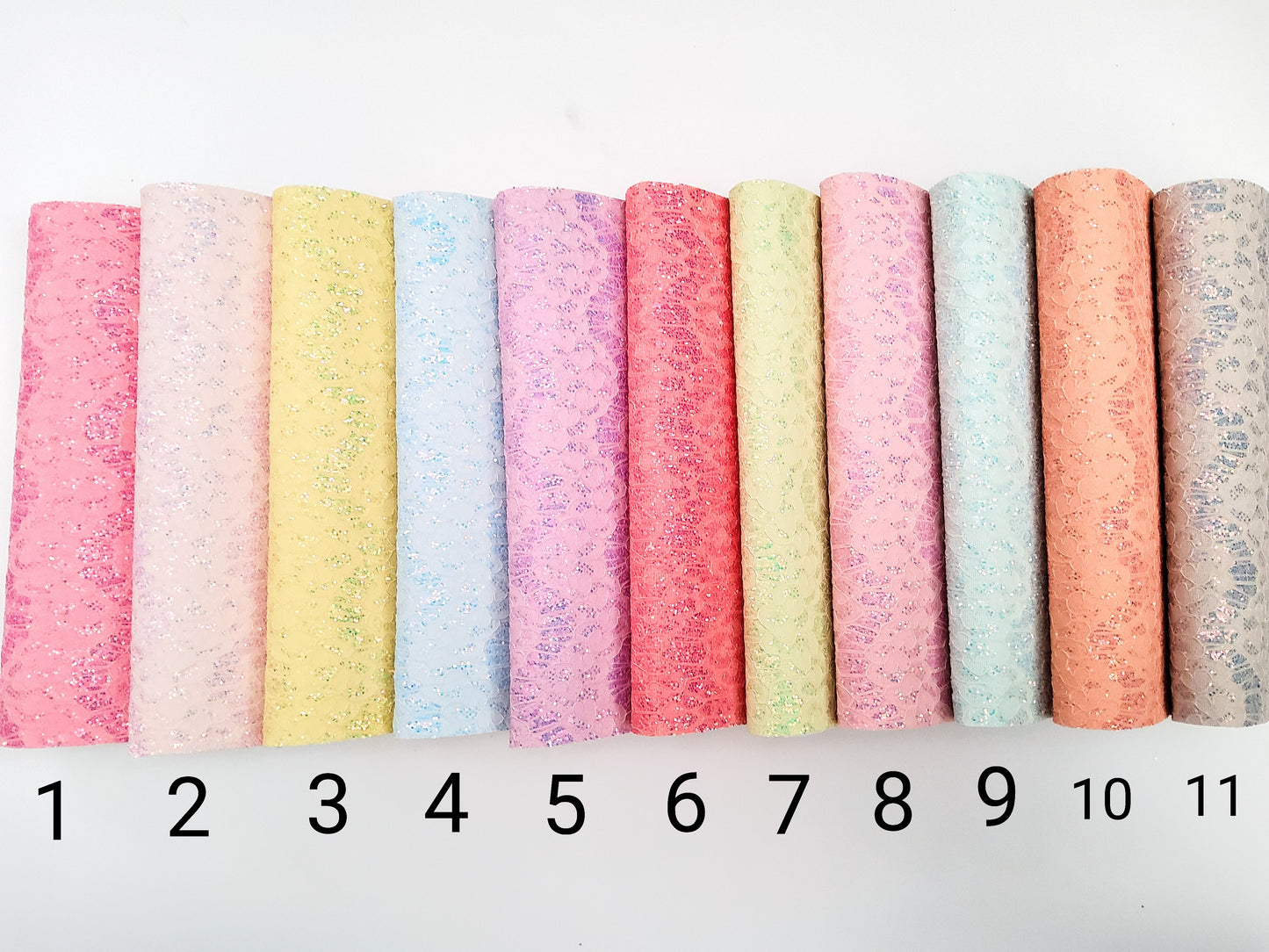 Floral Glitter Lace 9x12 faux leather sheet