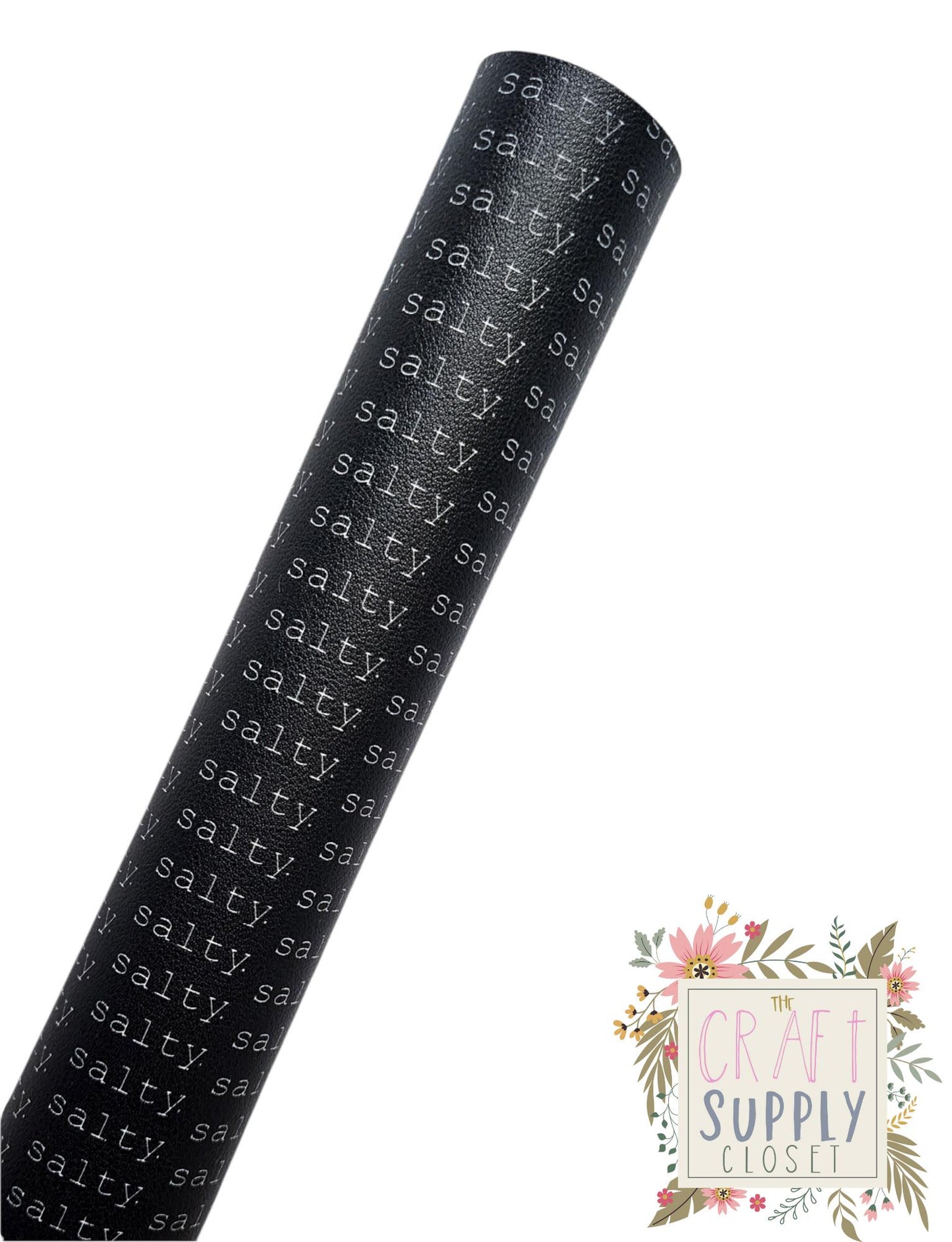 Salty Black 9x12 faux leather sheet