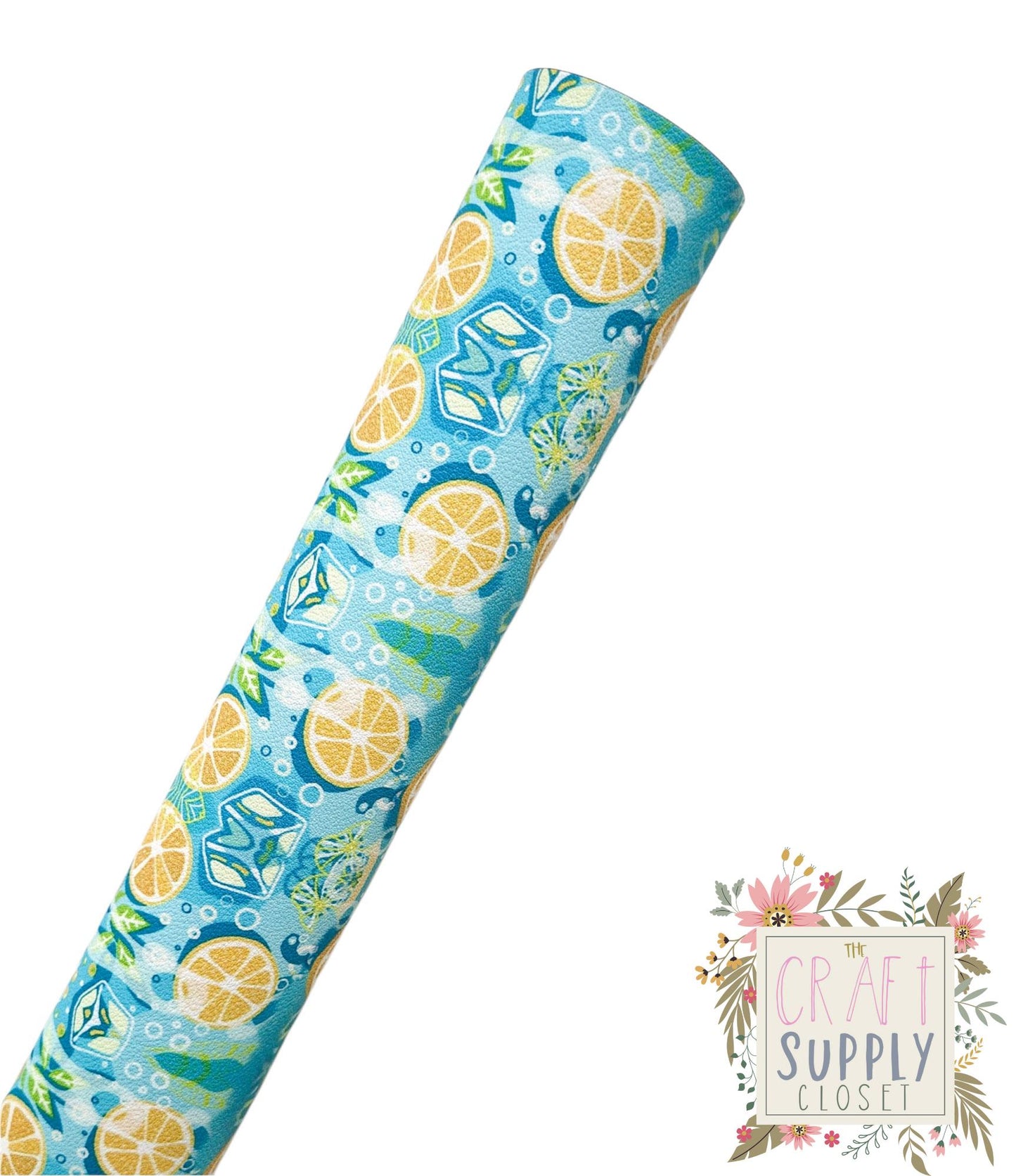 Lemon Slices 9x12 faux leather sheet